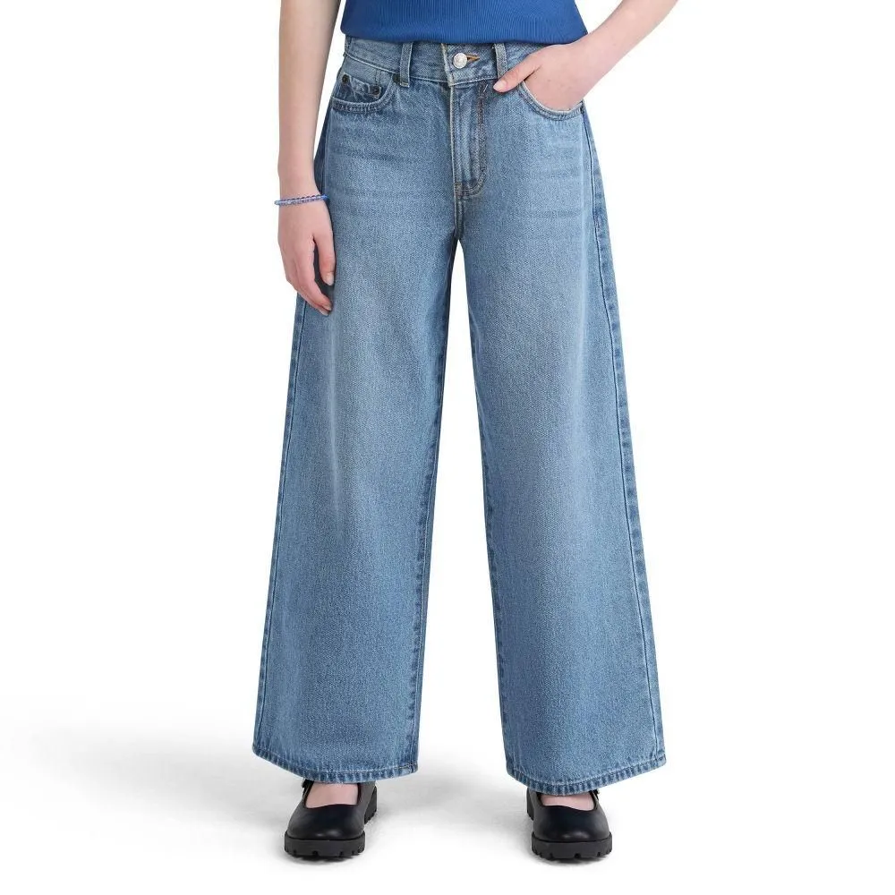 New without Tags - Levi's Girls' Cinched High-Rise Baggy Jeans - Medium Wash 14