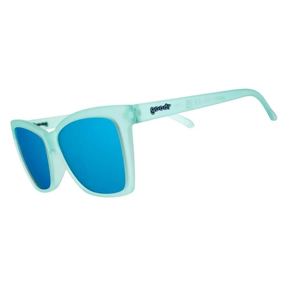 New without Tags - goodr Adult Will Brake for Mermaids Plastic Rectangle Sunglasses - Green