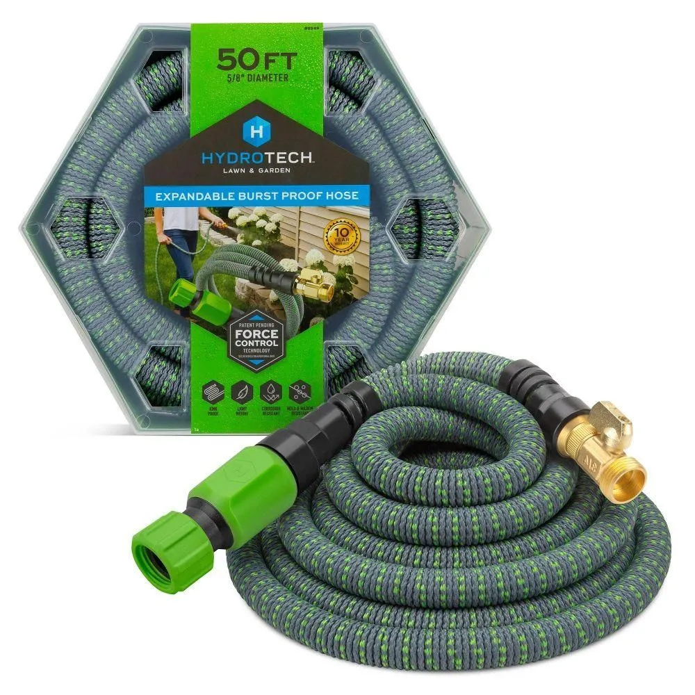 Open-box - HydroTech 50' Expandable Burst Proof Hose Green