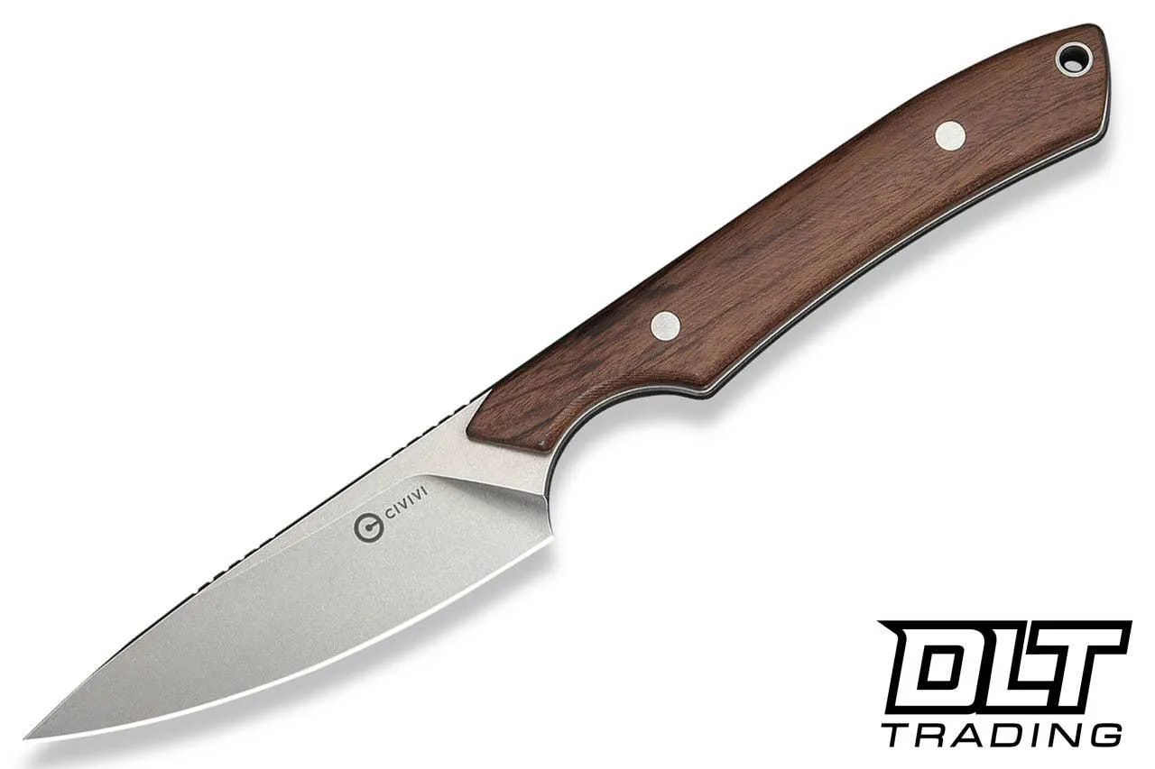 Civivi High Grass Field Knife C25084-3 - Guibourtia Wood - Stonewash 14C28N Blade
