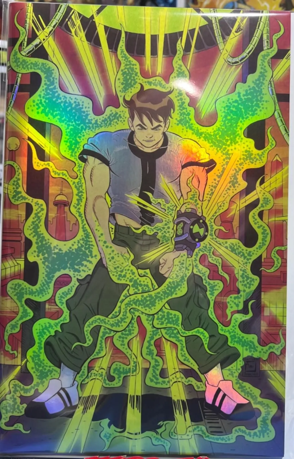 BEN 10 #1 JENKINS SDCC FOIL ABSOLUTE BATMAN HOMAGE EXCLUSIVE VIRGIN LTD 50