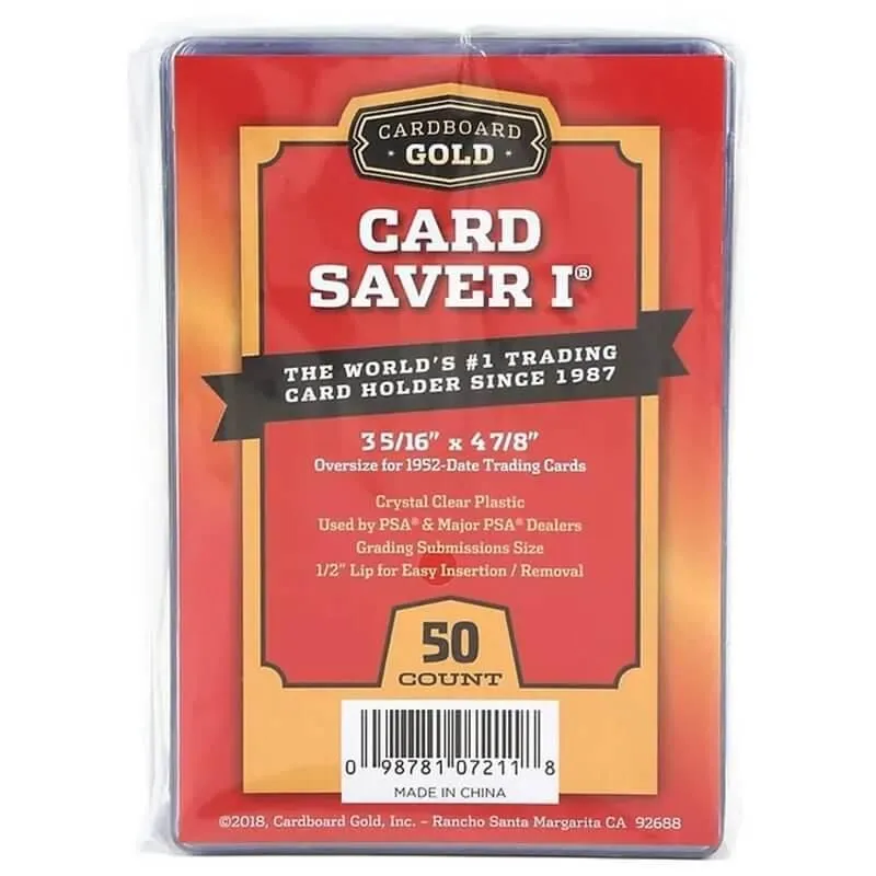 Cardboard Gold Card Saver 1 Semi-Rigid Holders (50ct)