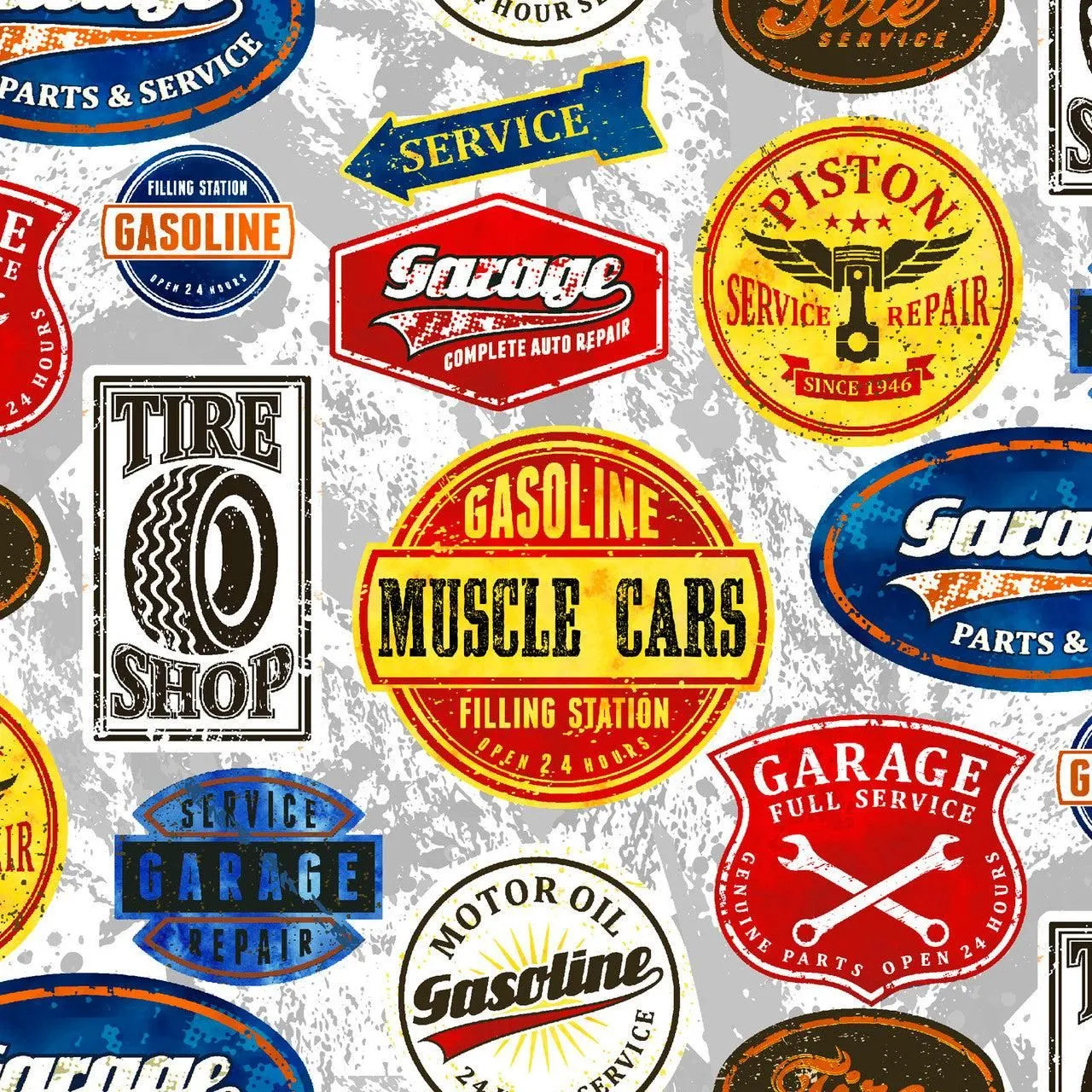 Road Runners / Garage Signs  - Sold by the 1/2 Yard (Copy)
