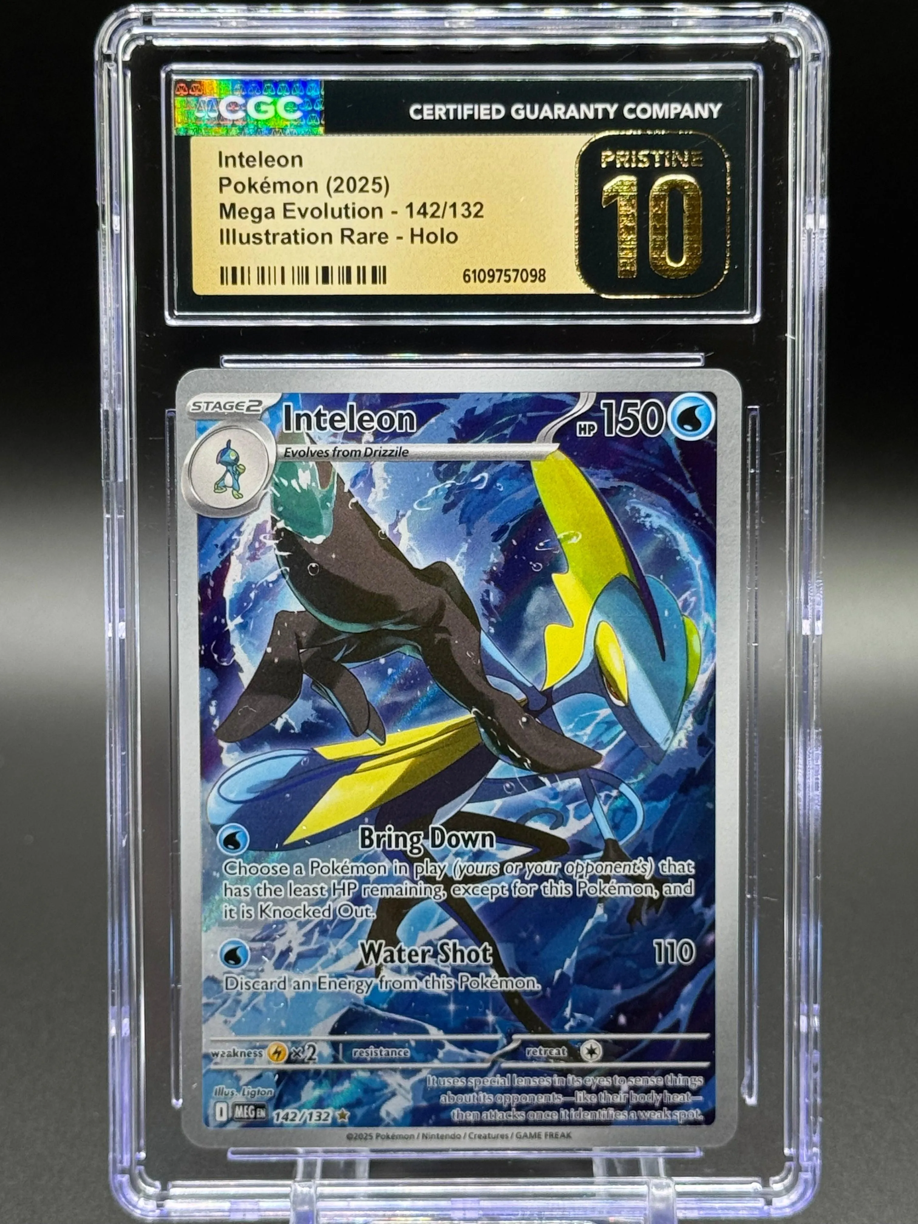 Pokemon TCG Inteleon | Mega Evolution 142/132 | CGC Graded PRISTINE 10