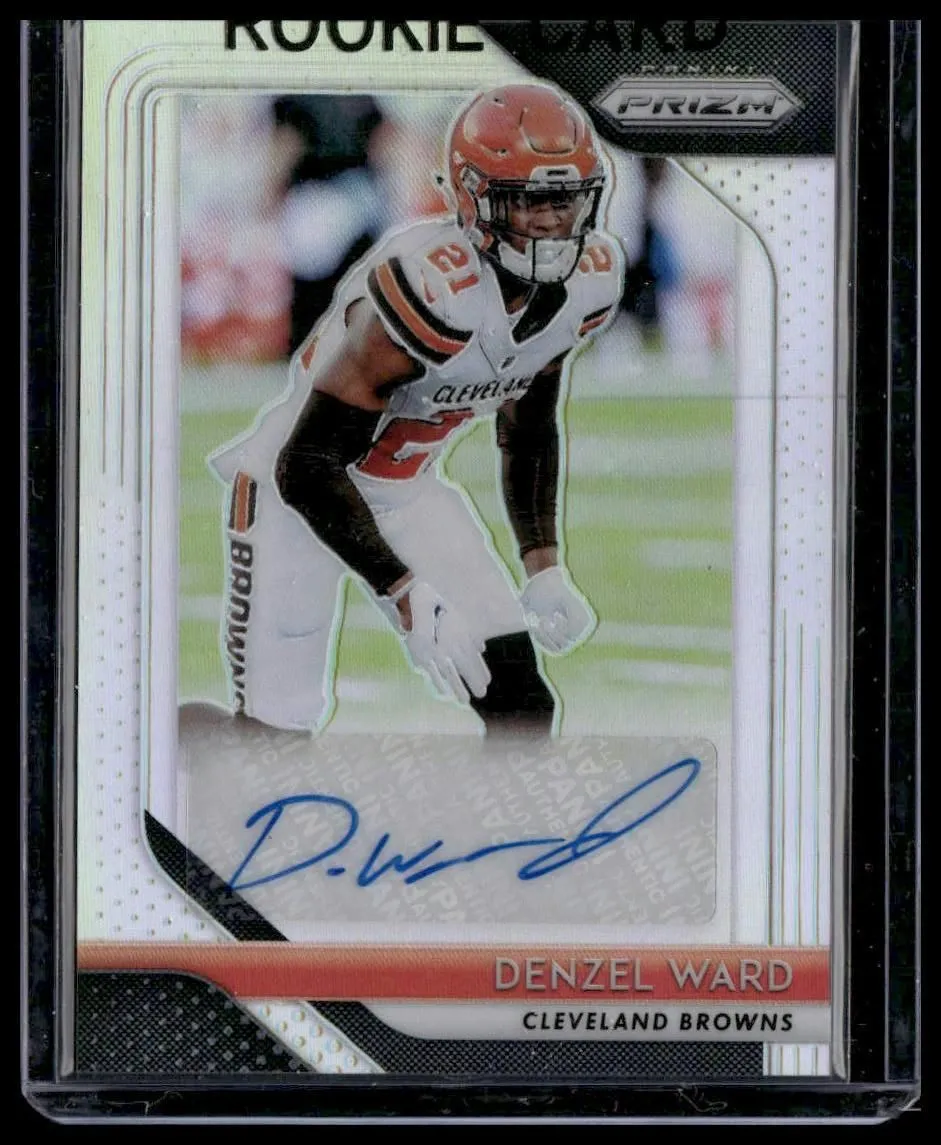 2018 Panini Prizm #RA-DW Denzel Ward Rookie Autographs Prizm
