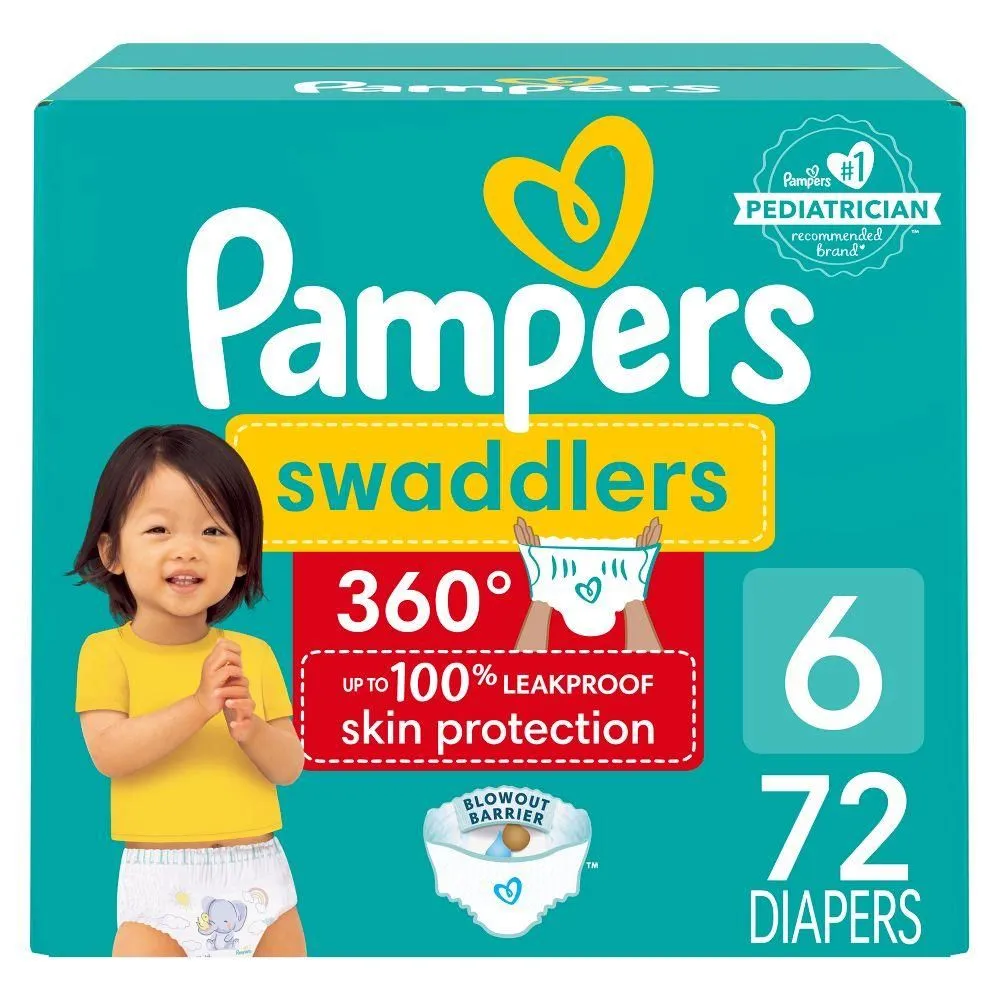 New without Tags - Pampers Swaddler 360 Disposable Baby Diapers - Size 6 - 72ct