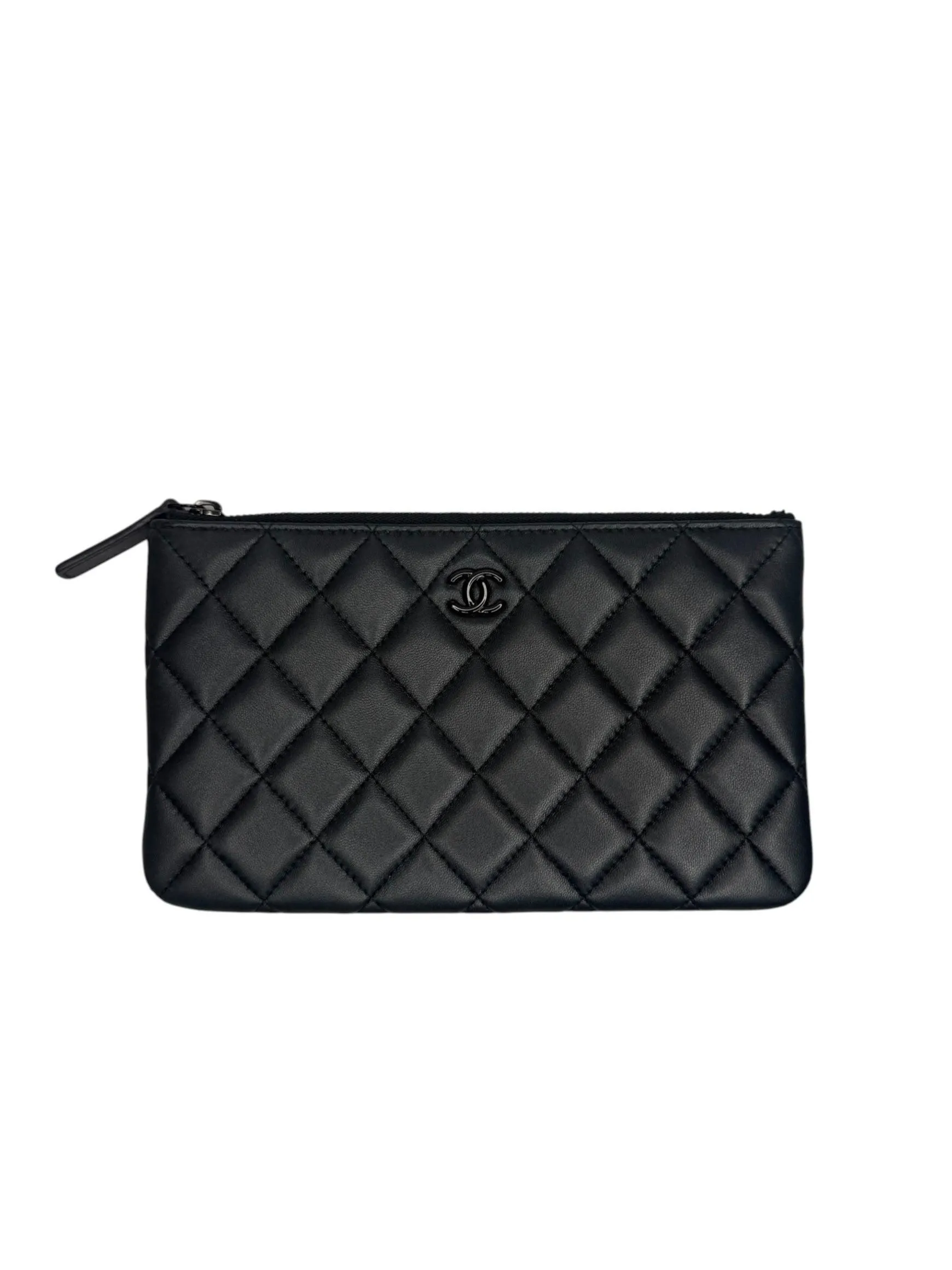 Chanel So Black Small Quilted O Case T8677