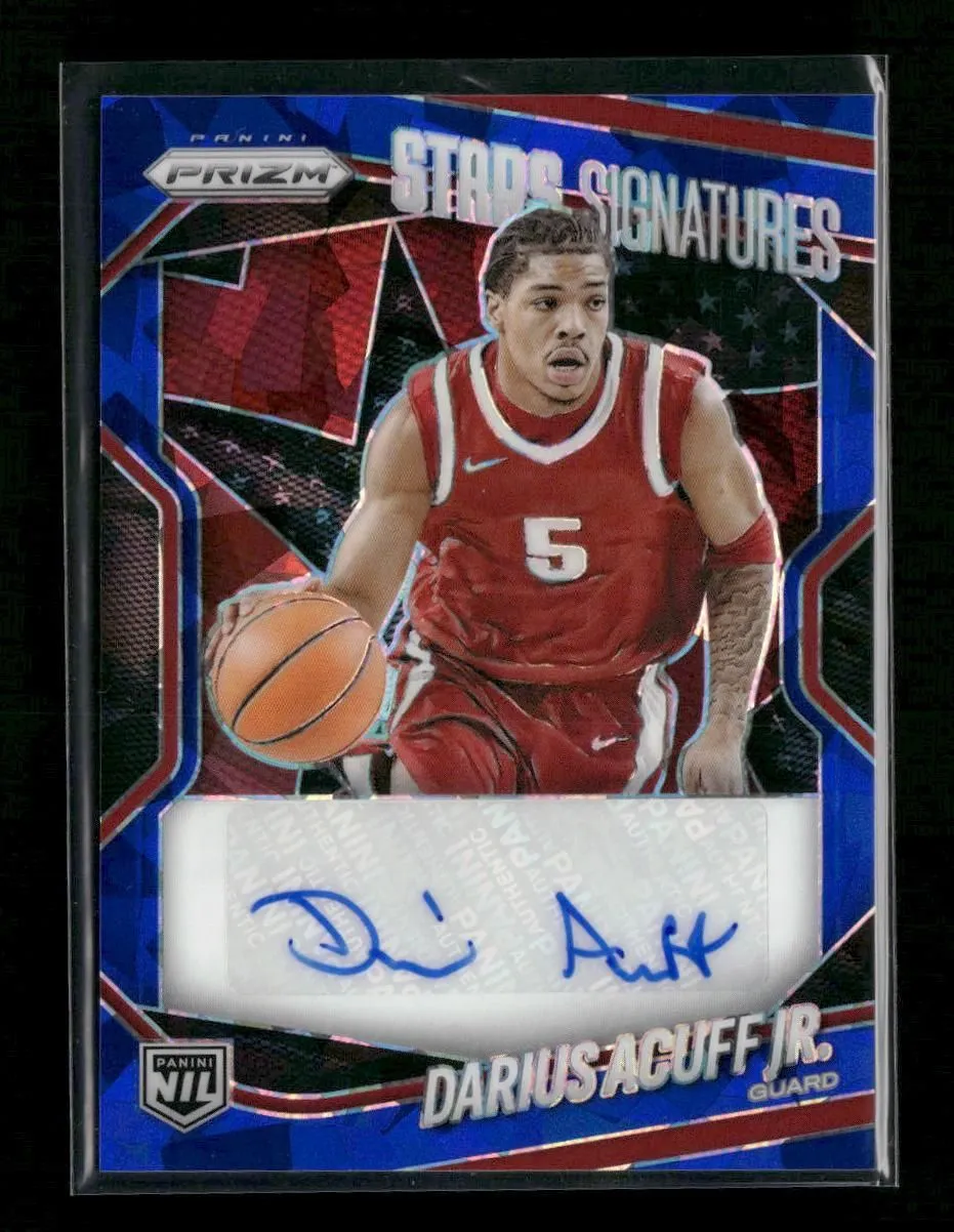2025-26 Panini Prizm Autograph Blue Ice /49 Darius Acuff Jr. #PSS-DAJ