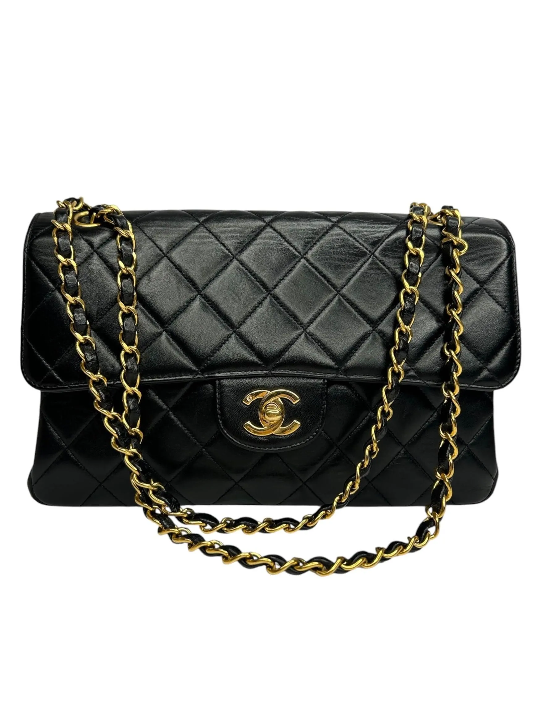 Chanel Vintage Black Medium Double Sided Flap Bag T8727