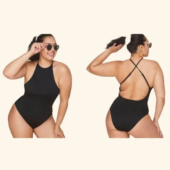 Product image for Andie The Asbury Black One Piece Swimsuit Size Large NWT $128 MSRP
