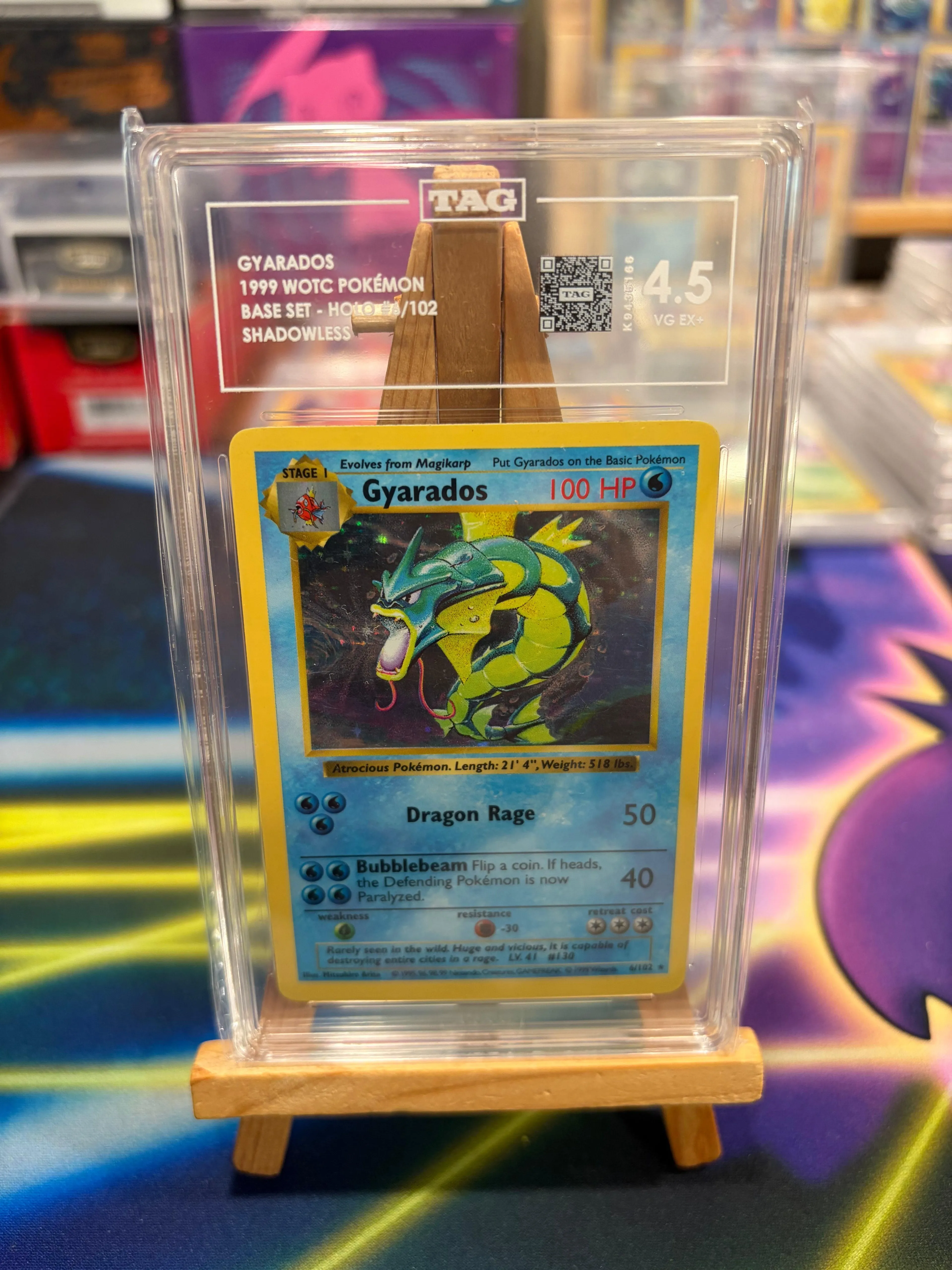 Gyarados (Shadowless) - Base Set - TAG 4.5