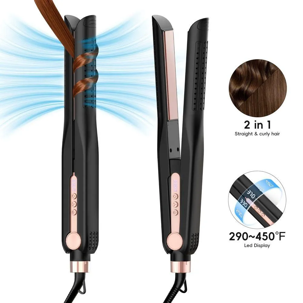Brand New - NICEBAY Airflow Styler Titanium Hair Straightener & Curling Iron with