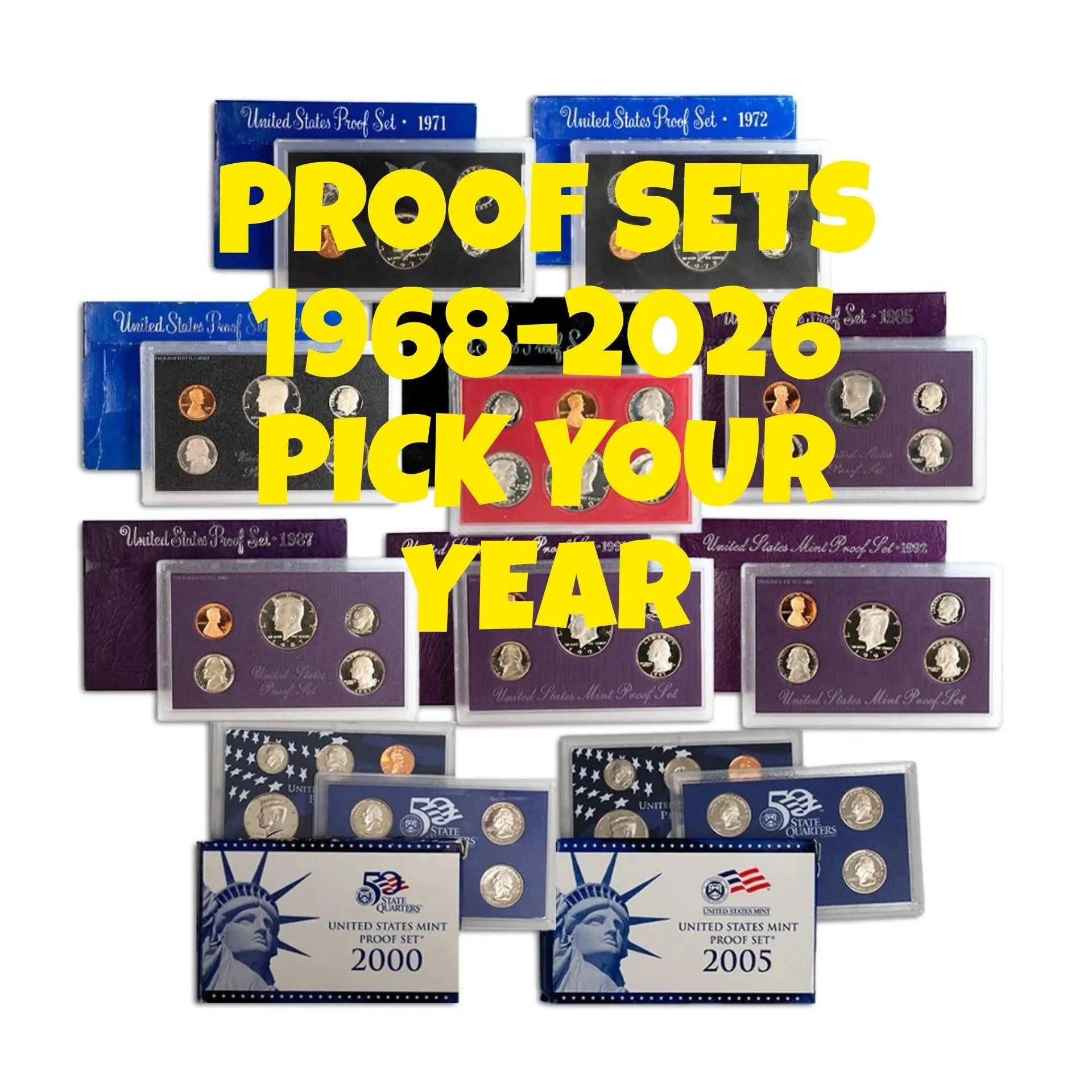 U.S. Clad Proof Sets 1968-2026 Pick Your Date