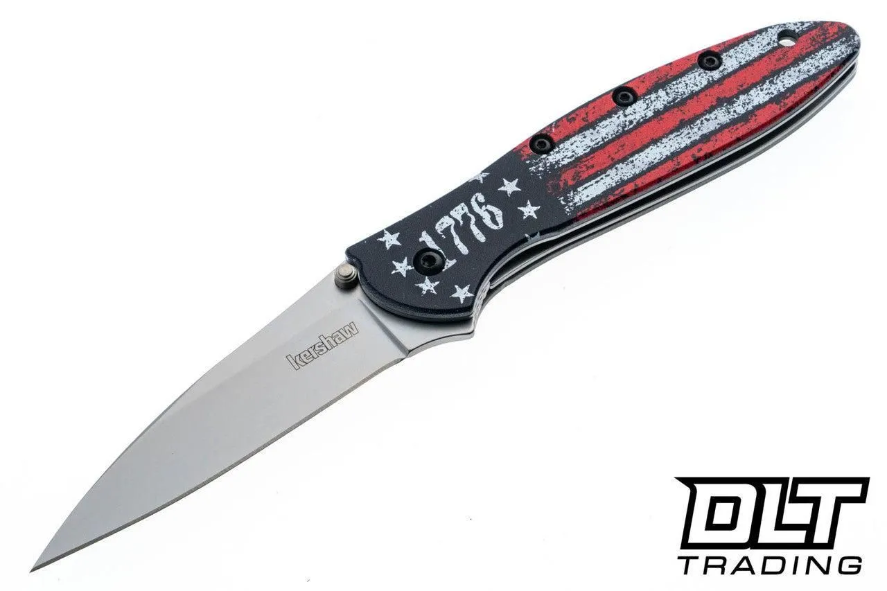 Kershaw Leek 1660ROSS Linerlock - 1776 Flag Aluminum