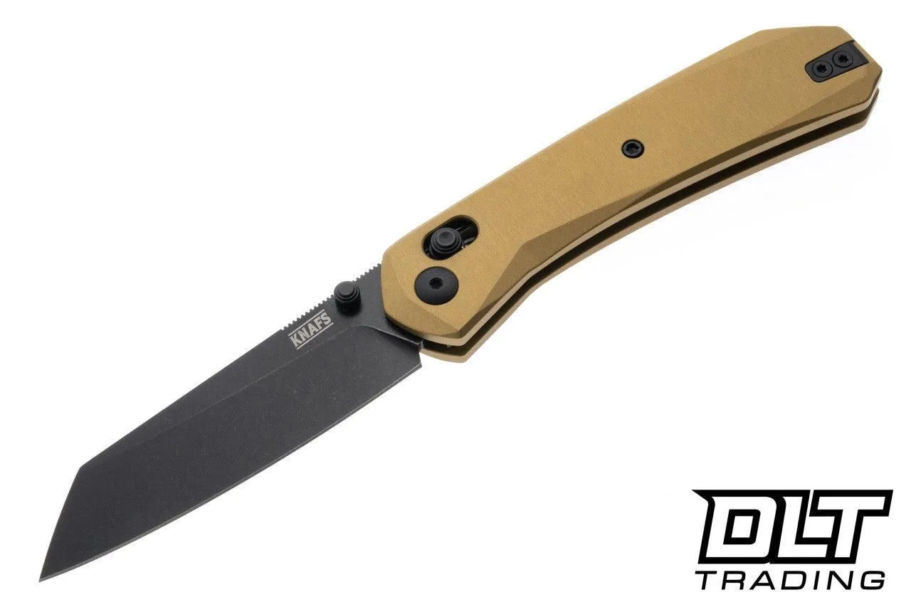 KNAFS Lander 2 - Gold Aluminum - Reverse Tanto Elmax Blade
