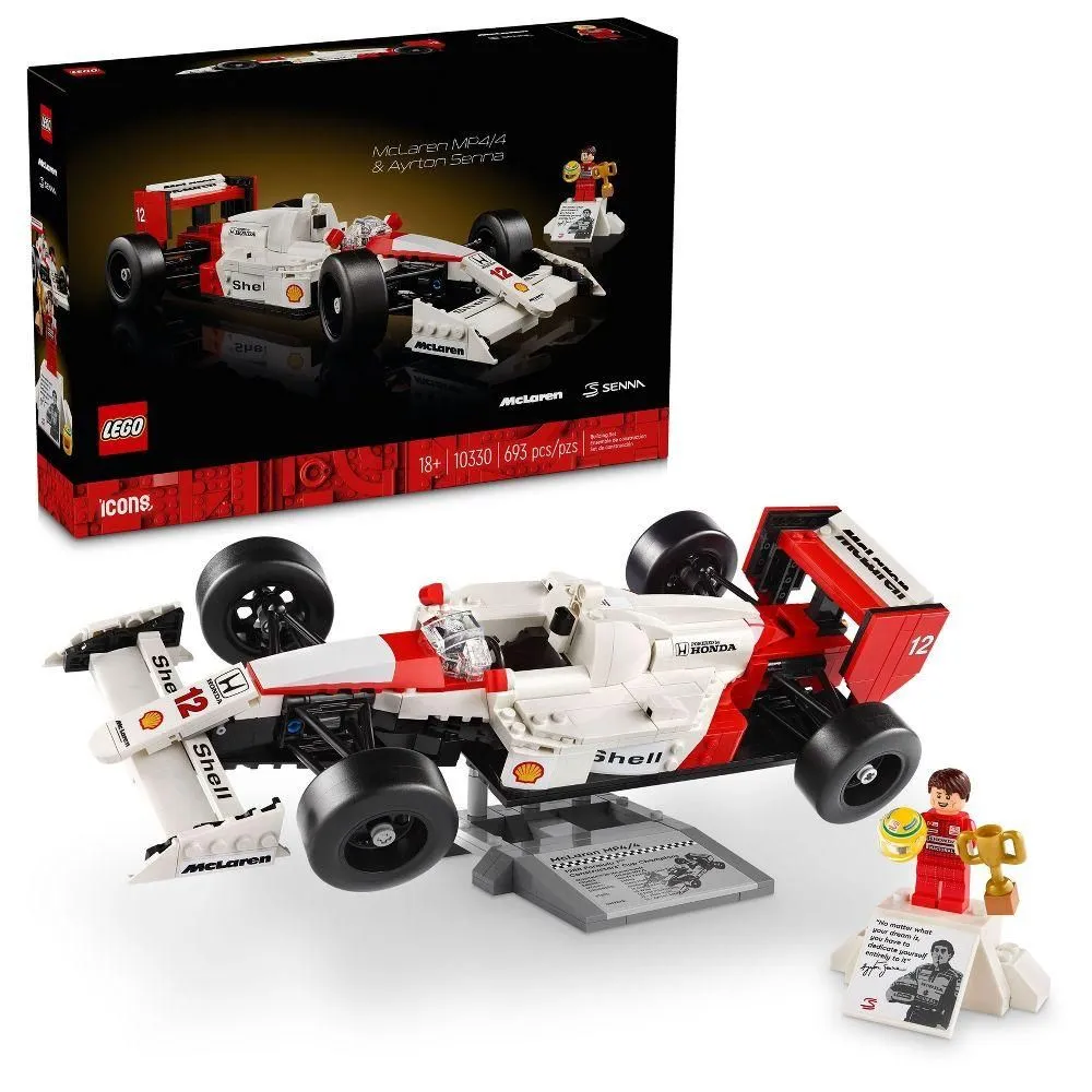 Brand New - LEGO Icons McLaren MP4/4 & Ayrton Senna Model Race Car 10330