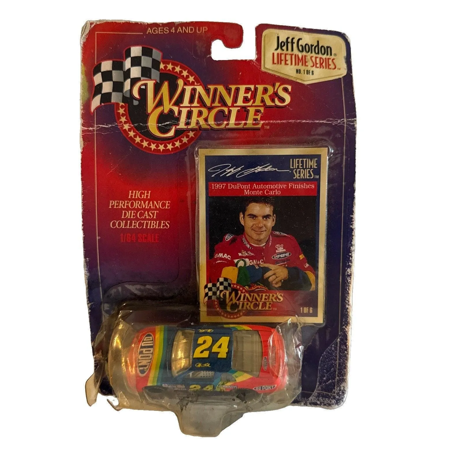 NASCAR Toy Car Collectable WINNERS CIRCLE (Kenner) Jeff Gordon Lifetime Series