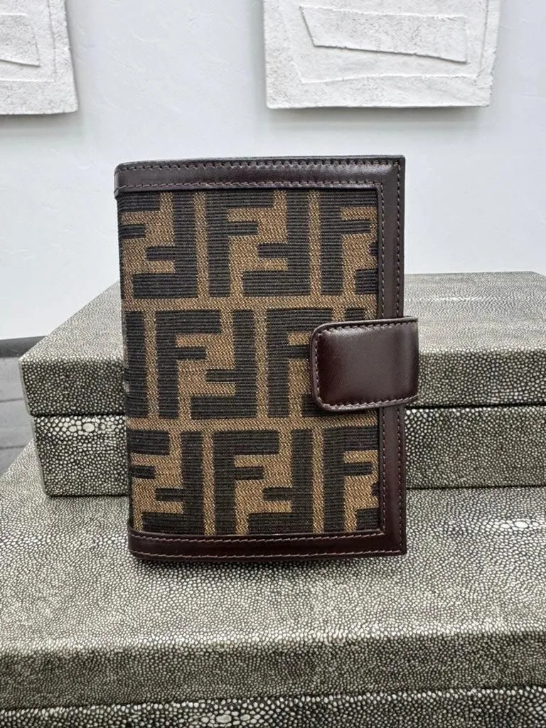 Fendi Brown Zucca Canvas & Leather Agenda