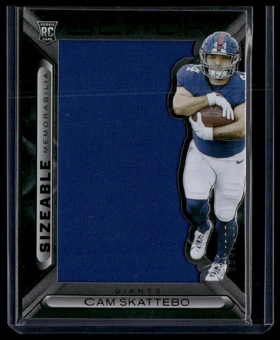 2025 Panini Black #SIZ-CSO Cam Skattebo Sizeable Rookie Memorabilia #/199