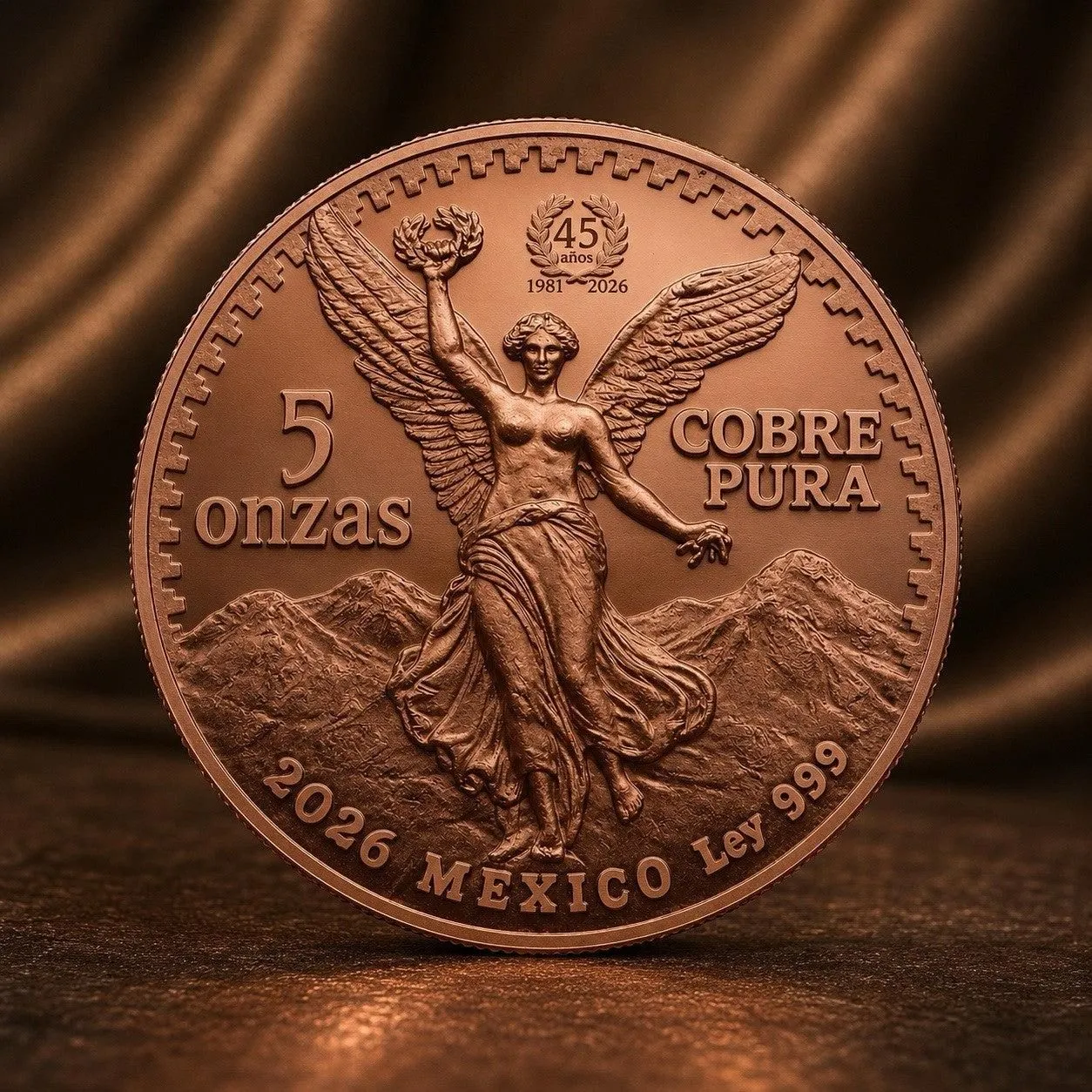2026 Liberia Libertad 45th Anniversary Proof 5 oz Copper Coin