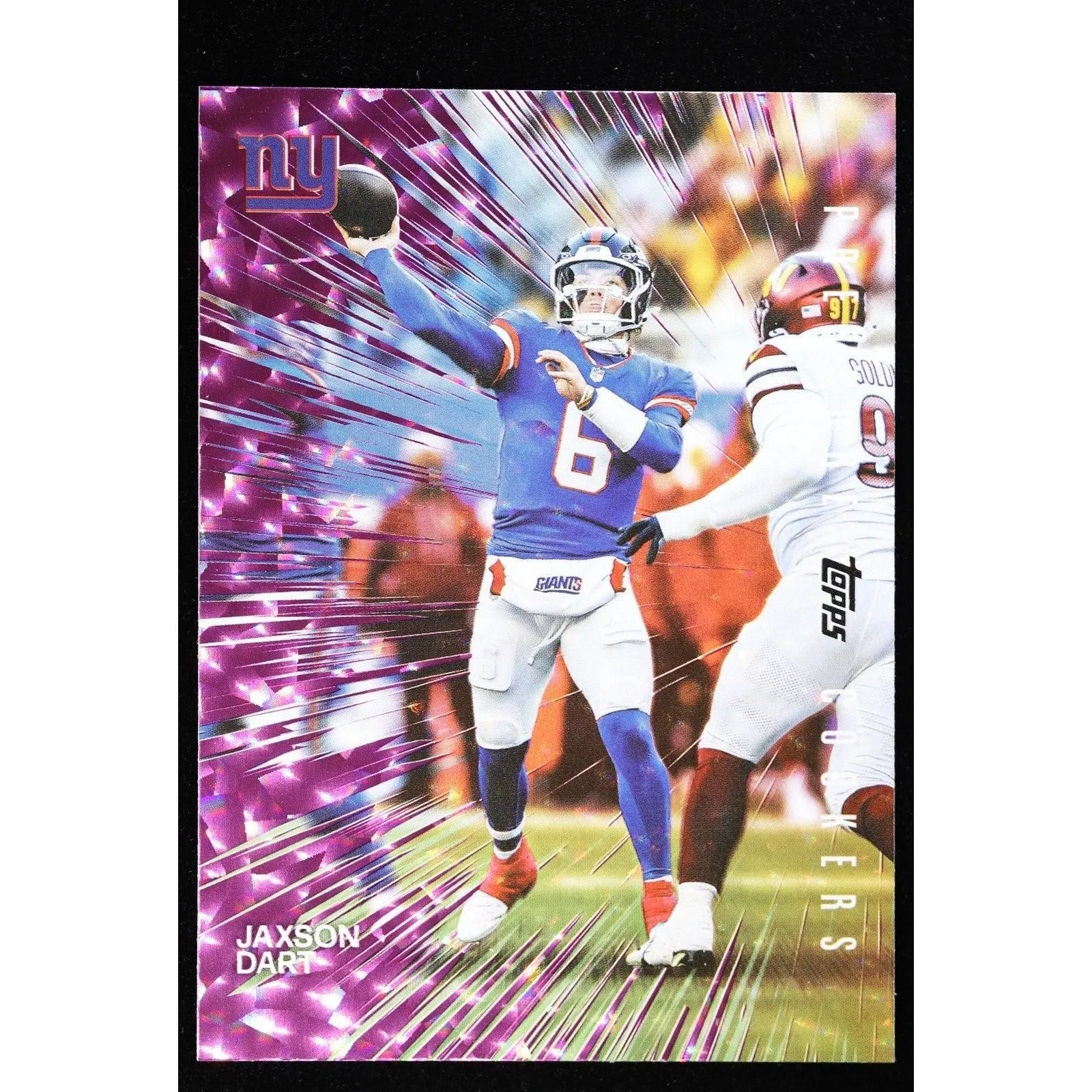 2026 Topps Flagship Jaxson Dart Pressure Cookers Pink Crackle Foil PC-3 — Near Mint