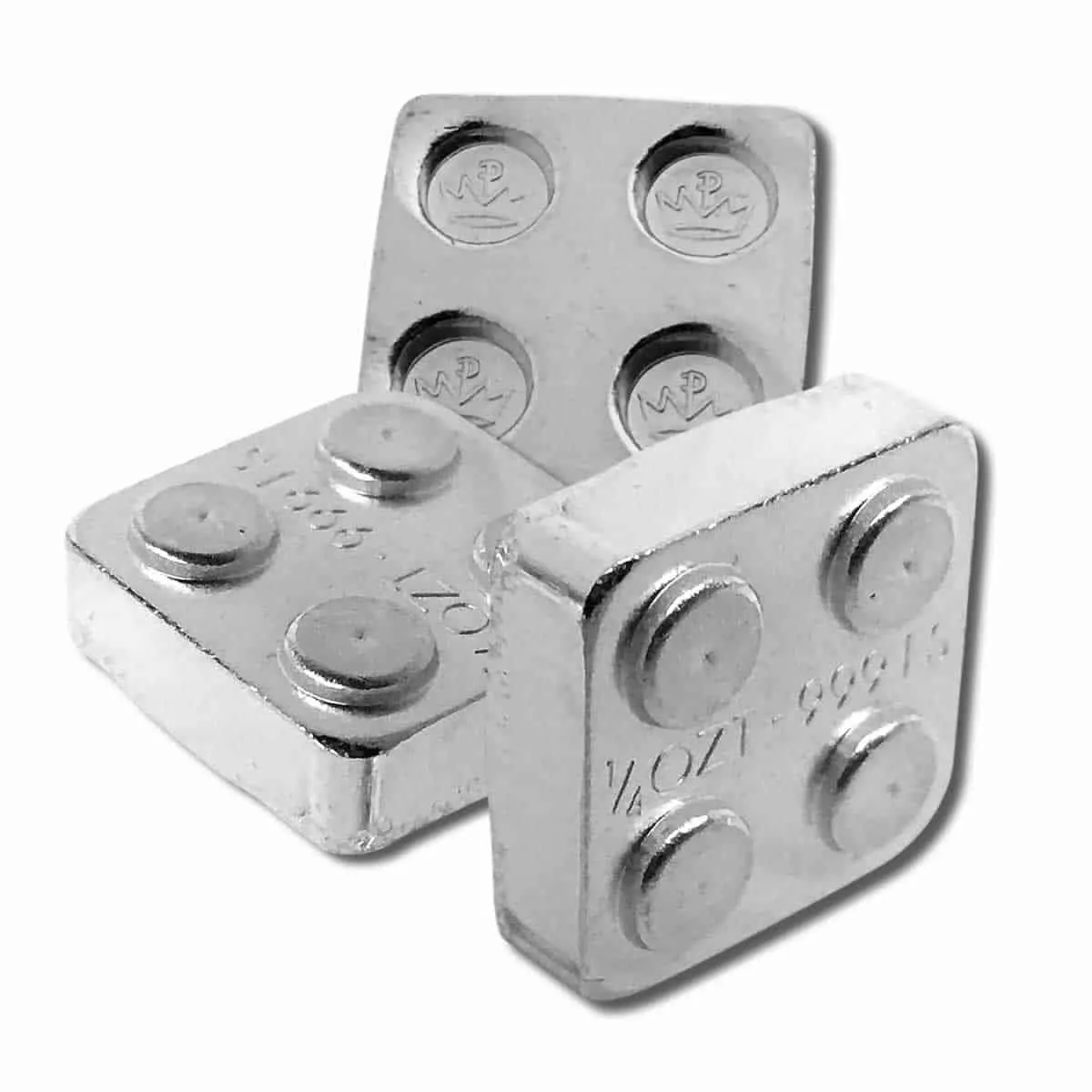 1/4 oz Silver Building Block Bar, .999 Fine Silver, Stackable Fractional Bullion