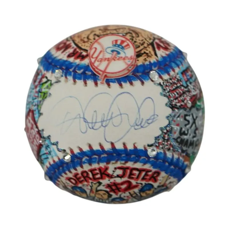 Derek Jeter Autographed Charles Fazzino Pop Art MLB Baseball Steiner COA