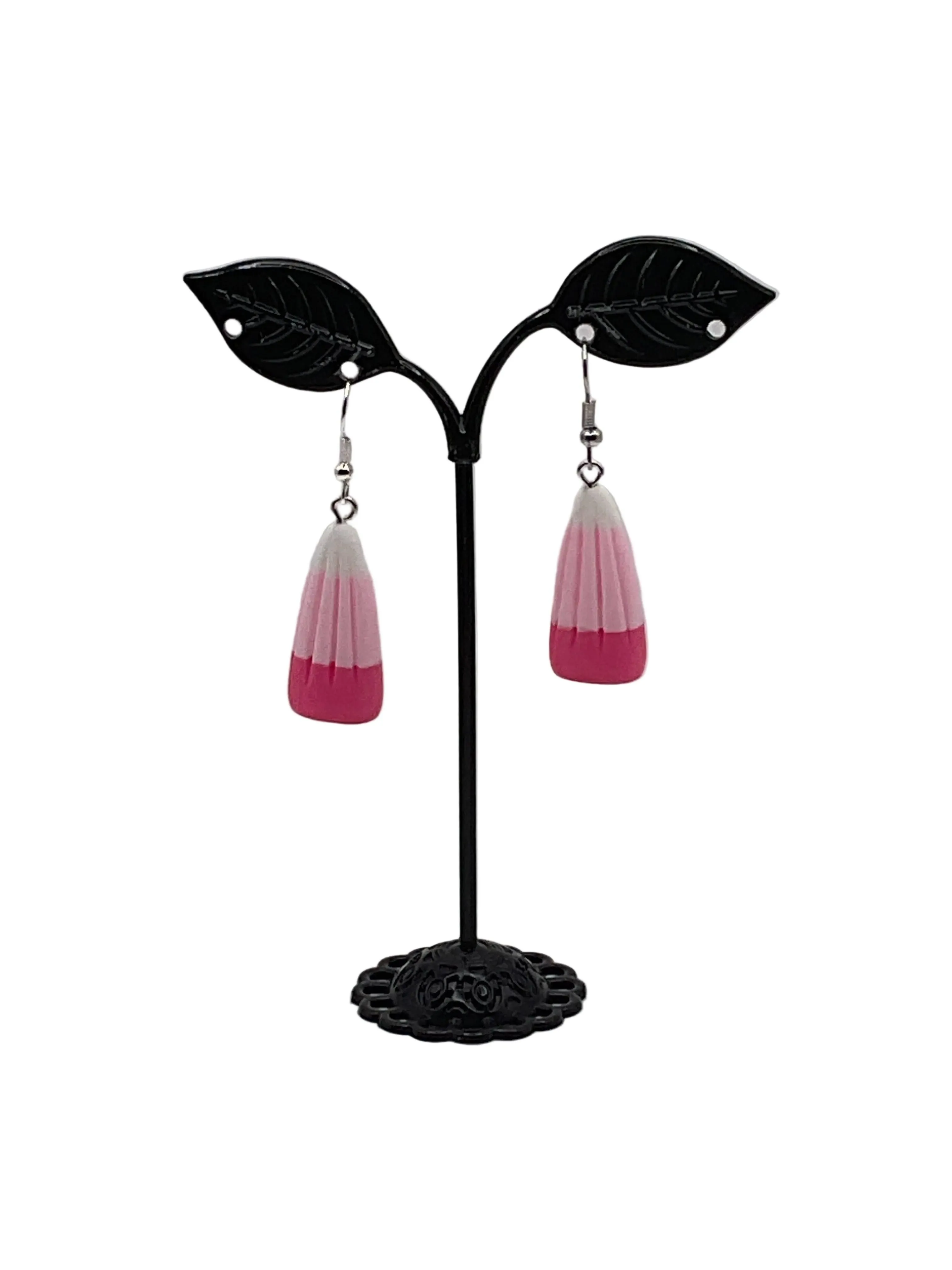 Pink Candy Corn Earrings