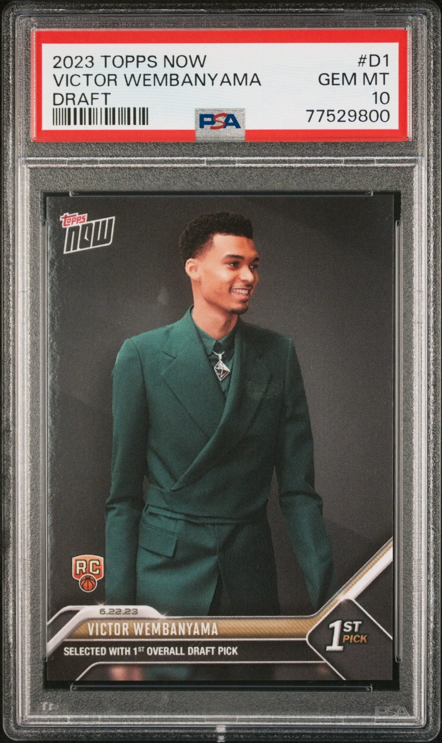 2023 Topps Now Draft Victor Wembanyama 10 PSA #D1