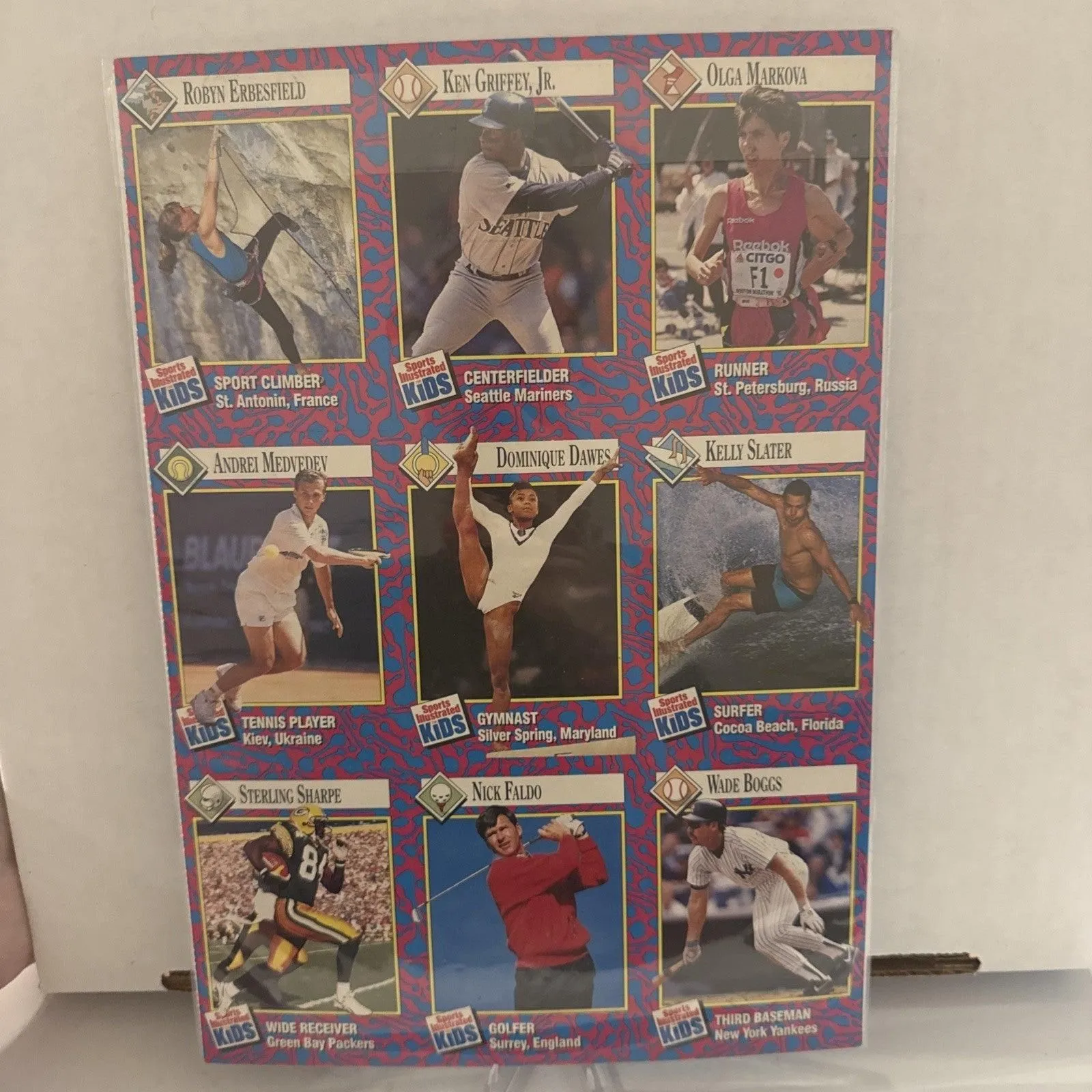 1993 Kelly Slater Rookie Rc Card Sports Illustrated For Kids Uncut Sheet Surfer