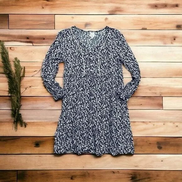 Product image for NAIF Blue Floral Spring Dress Size M