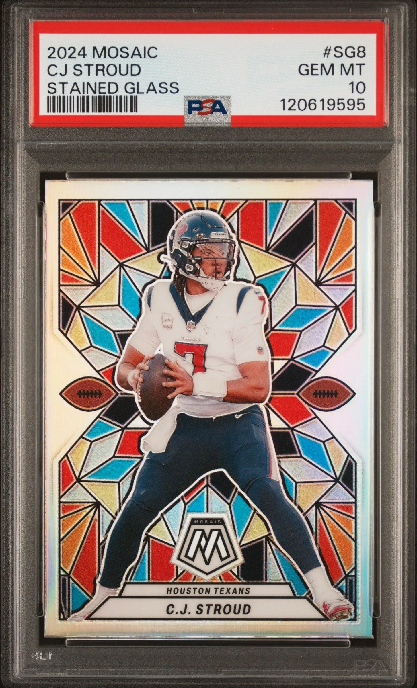 2024 Panini Mosaic Stained Glass Cj Stroud 10 PSA #SG8