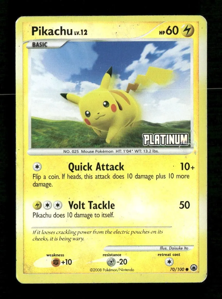 Burger King Promos Pikachu #070/100 *Damaged*