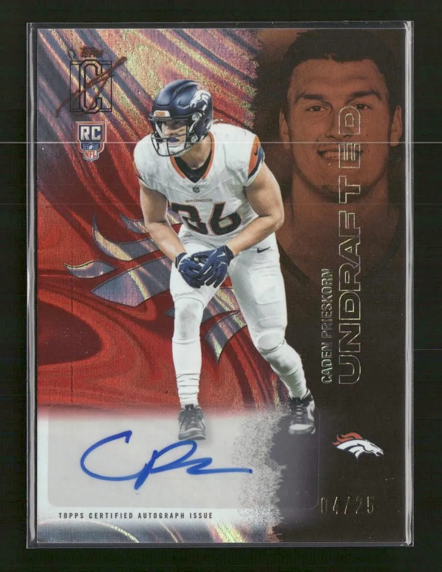 2025 Topps Signature Class Orange Lava Caden Prieskorn RC /25 #247