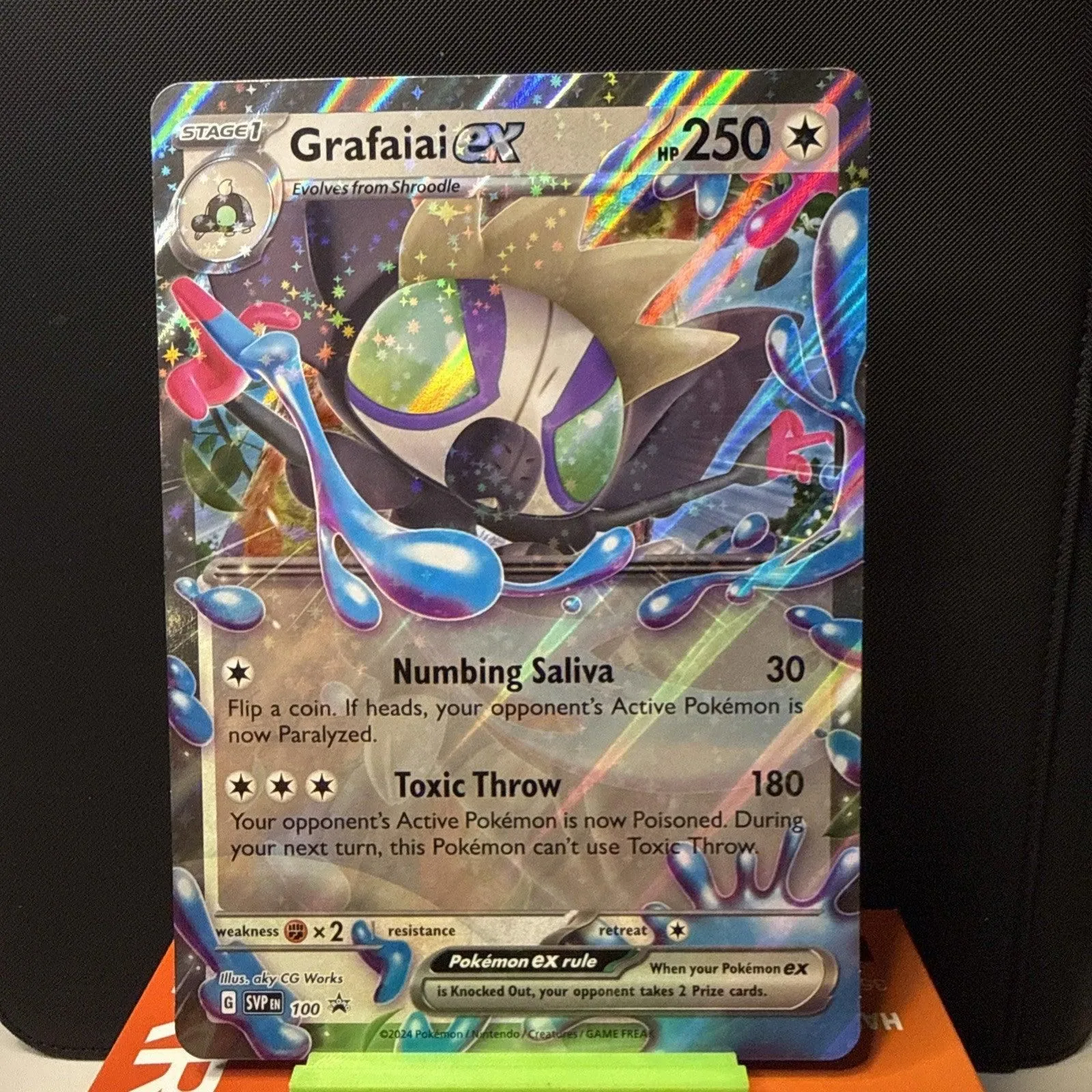 2024 Pokemon #100 Grafaiai EX Jumbo Black Star Promo Holo Mint