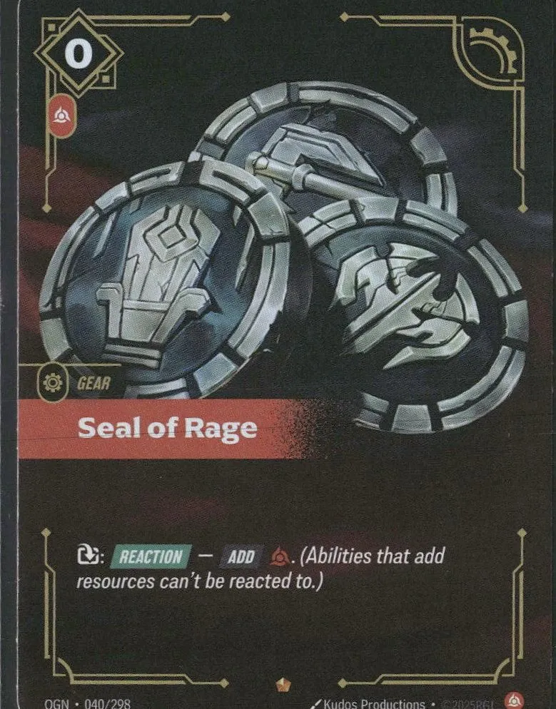 Seal of Rage #40/298 - Riftbound Origins