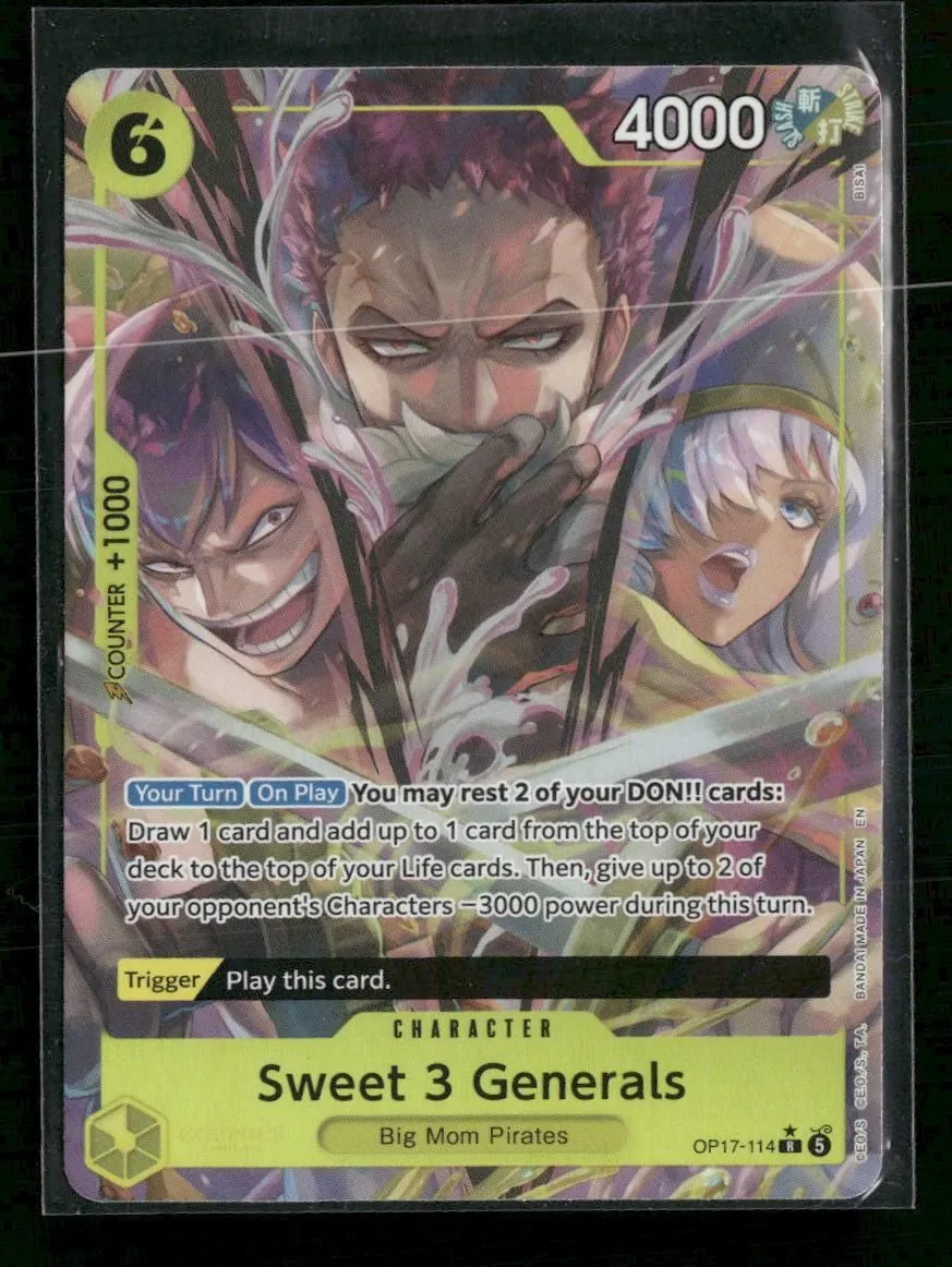 The World's Strongest Warriors Sweet 3 Generals (Alternate Art) #OP17-114