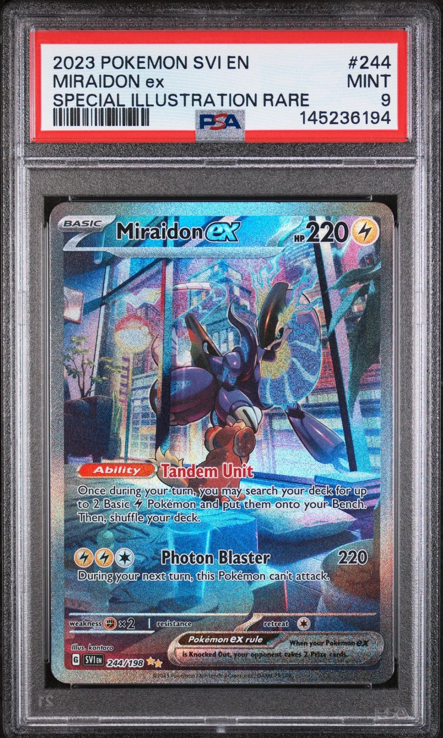2023 Pokemon Scarlet & Violet Special Illustration Rare Miraidon Ex 9 PSA #244