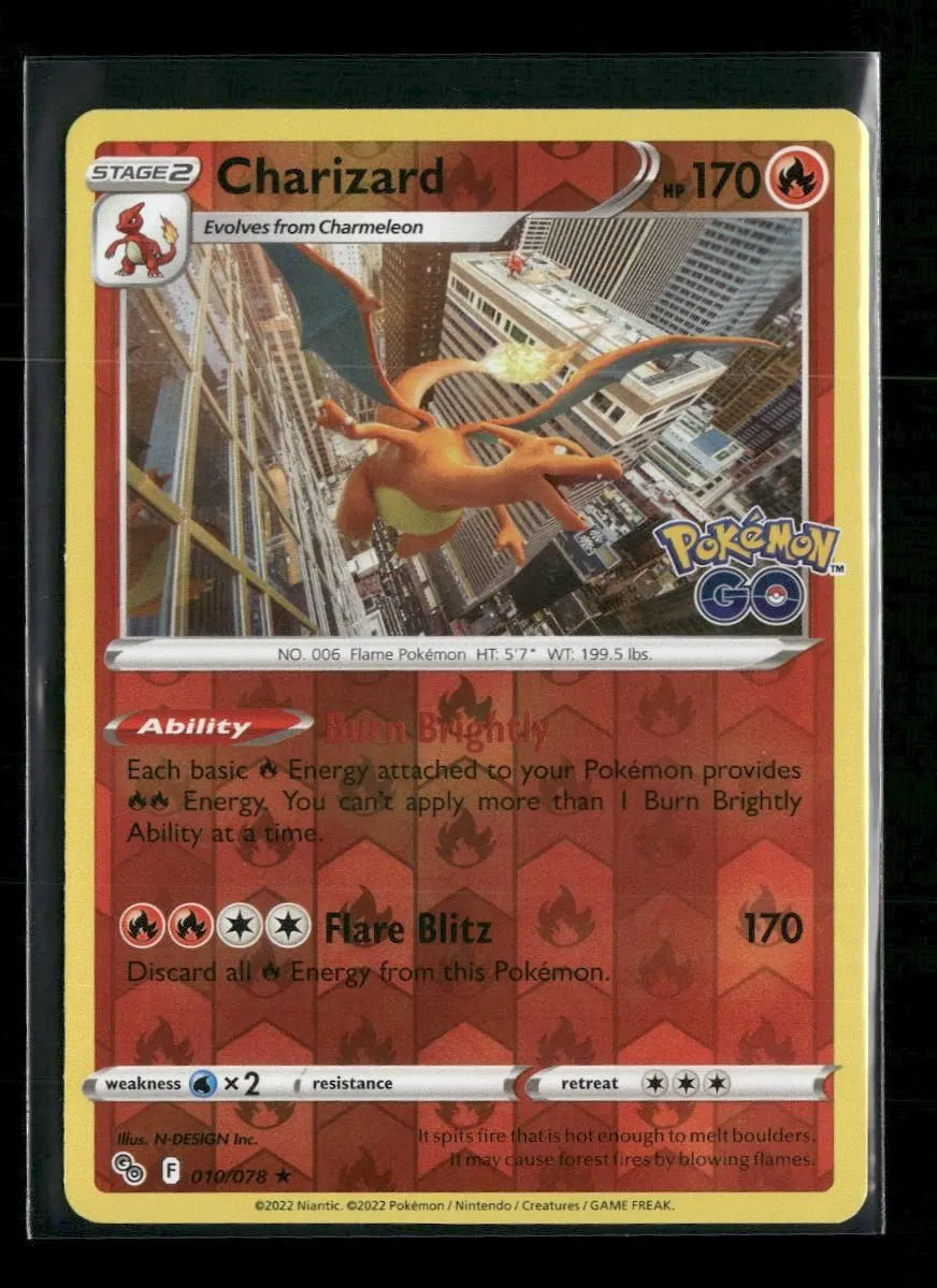 Pokemon GO Charizard Reverse Holo #010/078