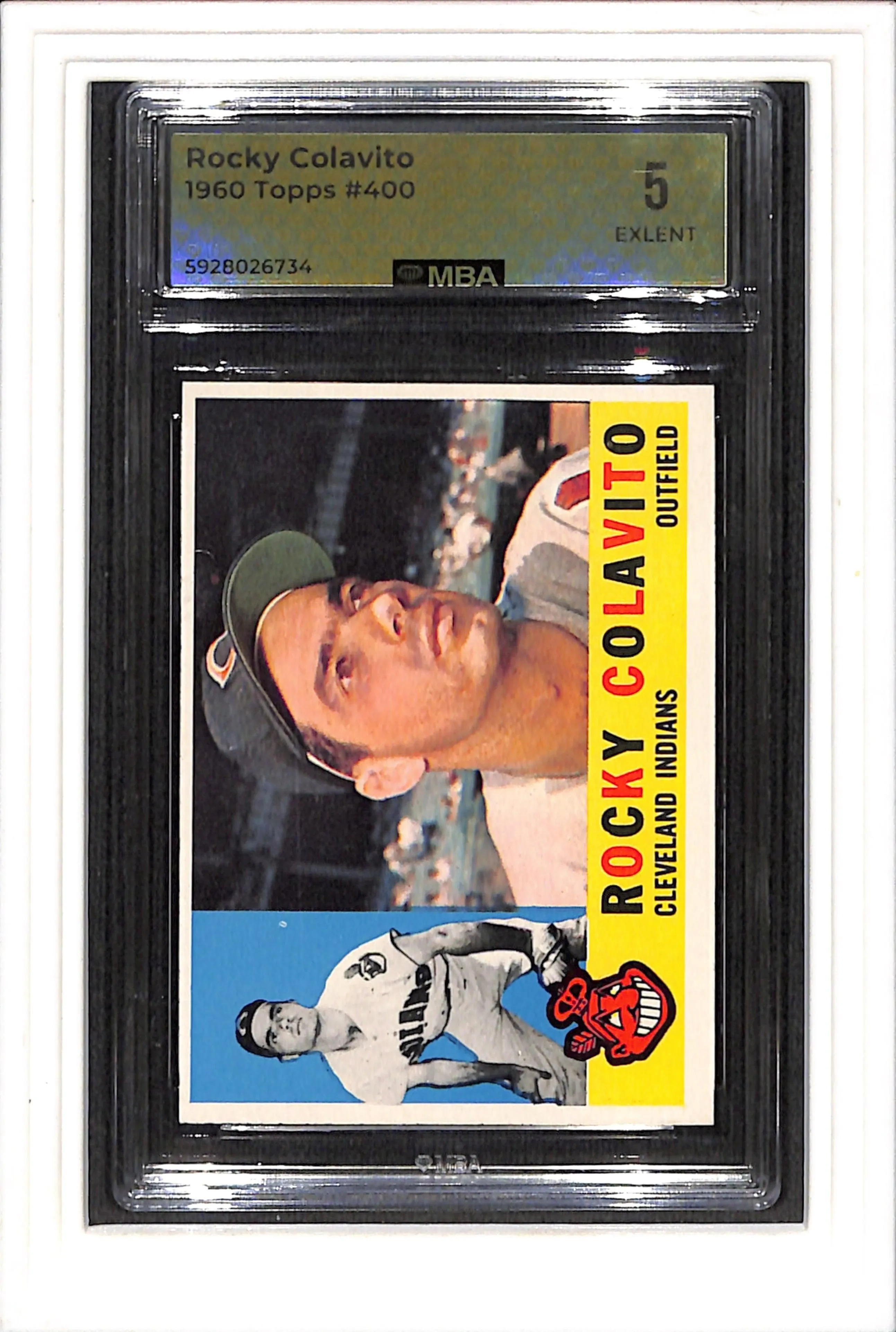 1960 Topps #400 Rocky Colavito MBA 5 SN 5928026734