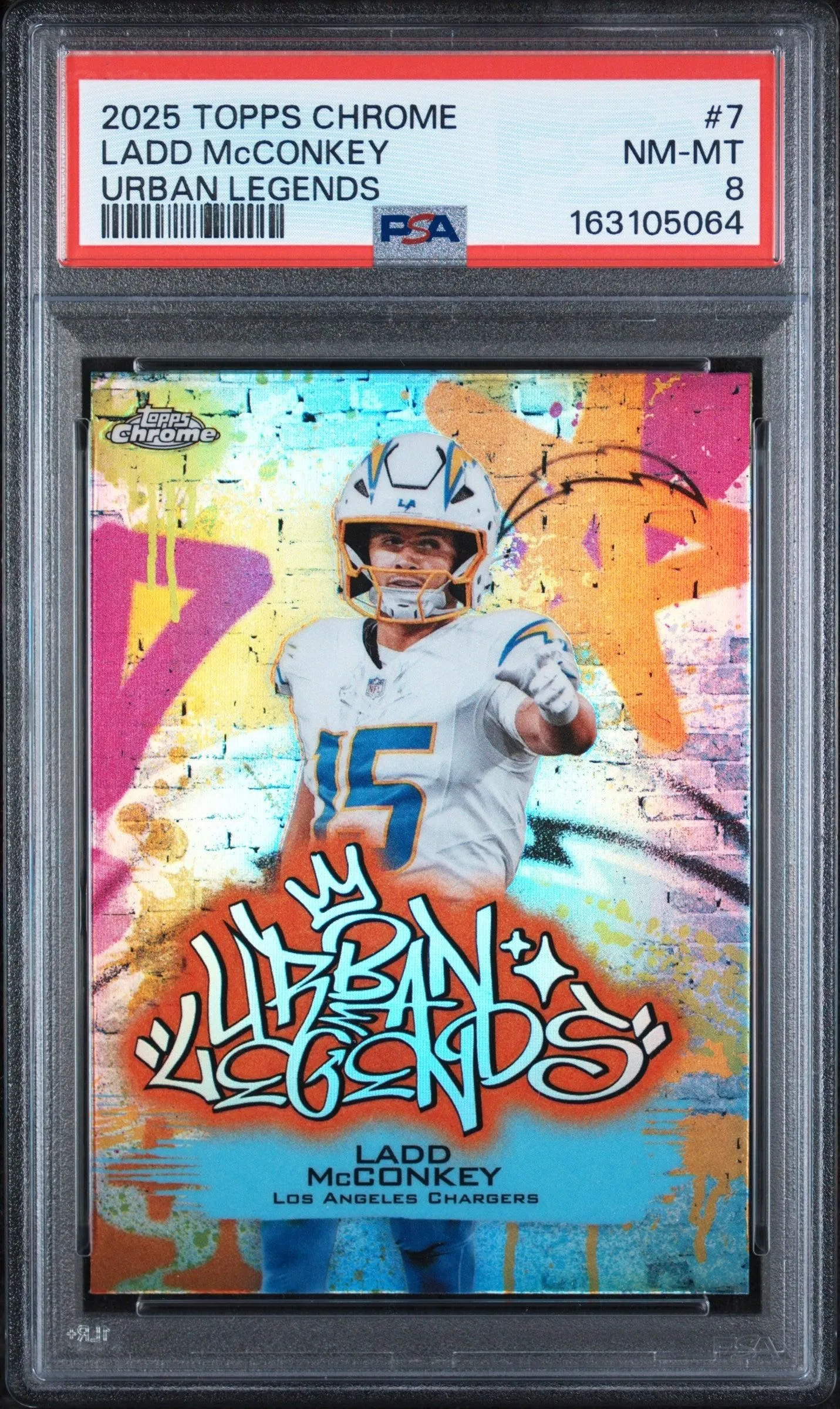 2025 Topps Chrome Urban Legends Ladd Mcconkey 8 PSA #7