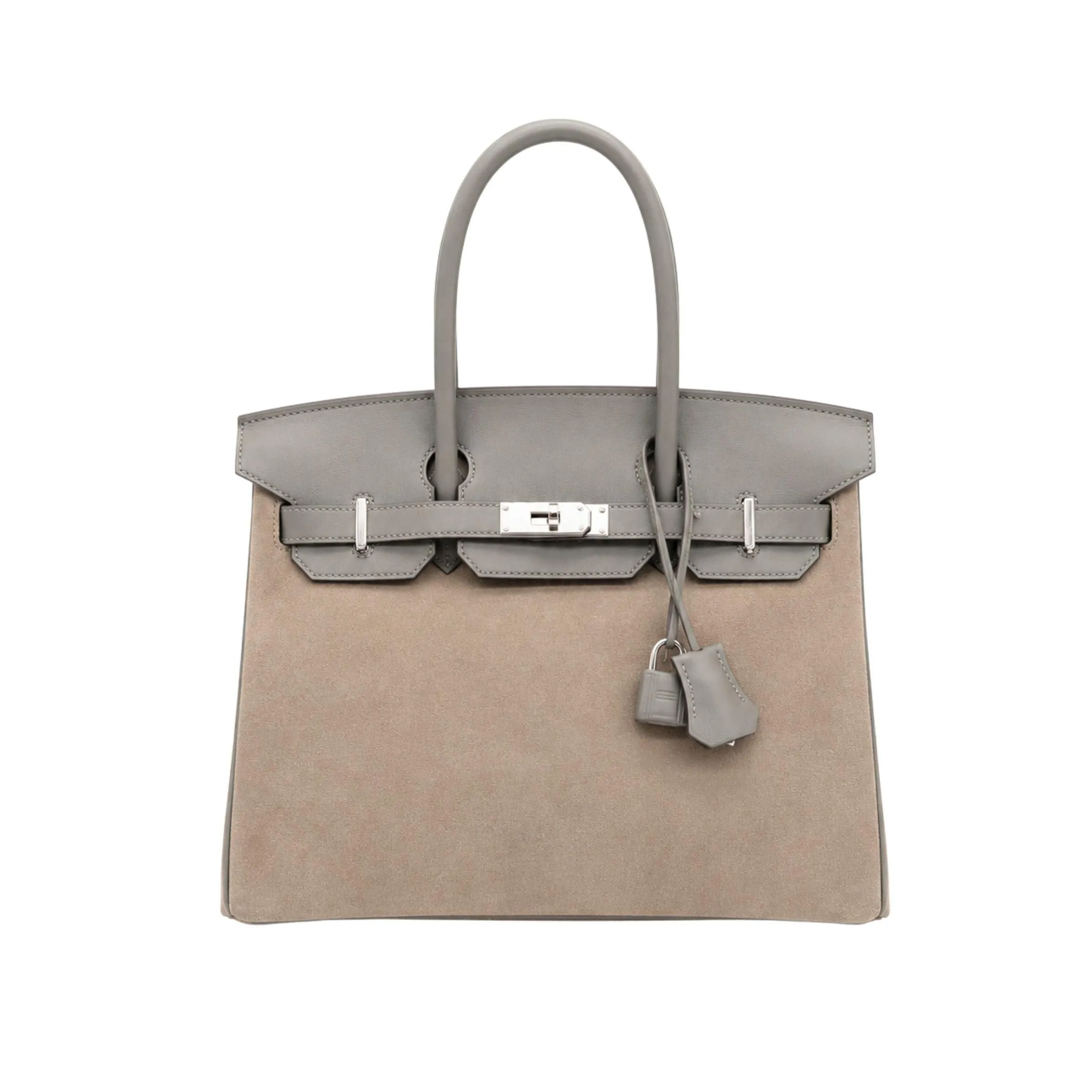 Hermes Birkin 30 Grizzly Gris Meyer Swift Gris Caillou Veau Doblis Palladium Hardware