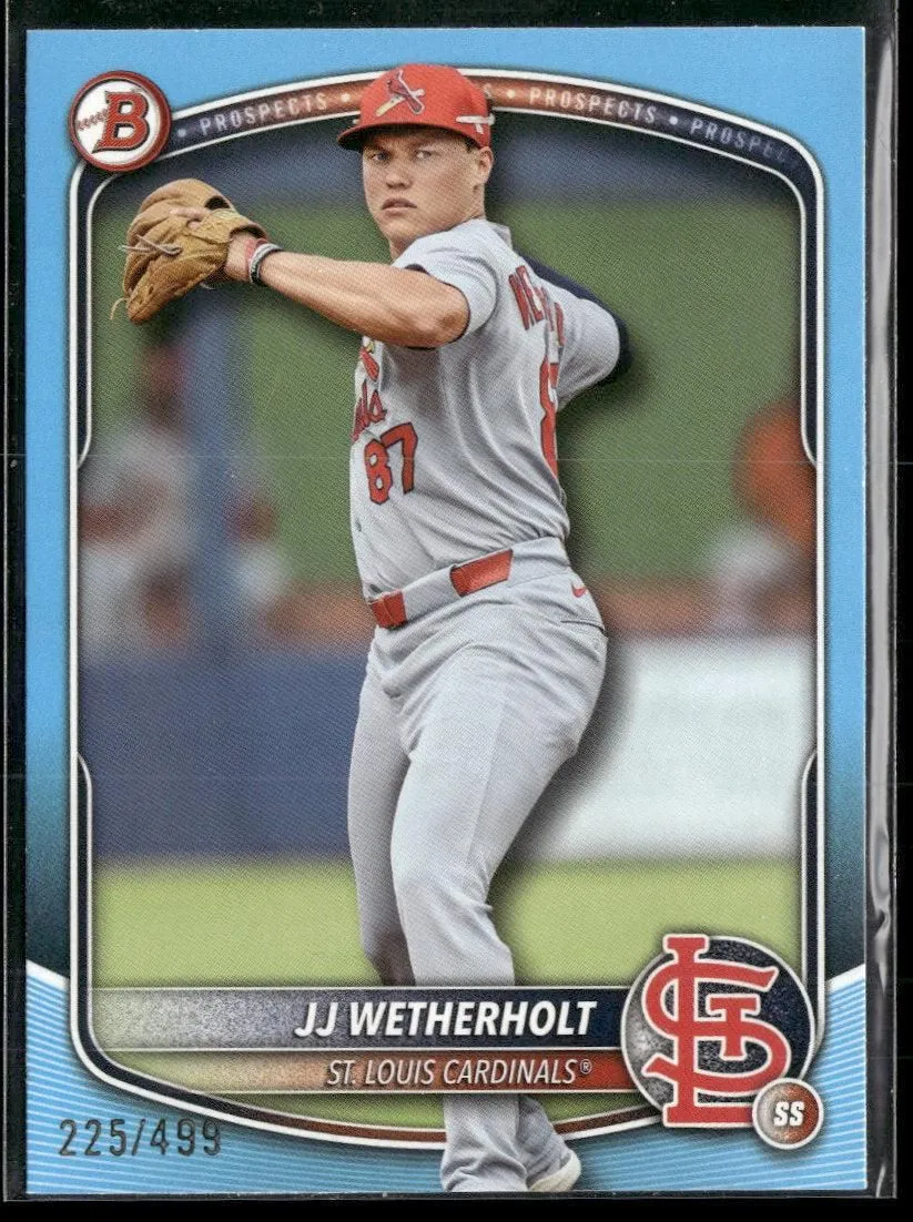 2025 Bowman Draft Sky Blue Border JJ Wetherholt #/499 #BD-145