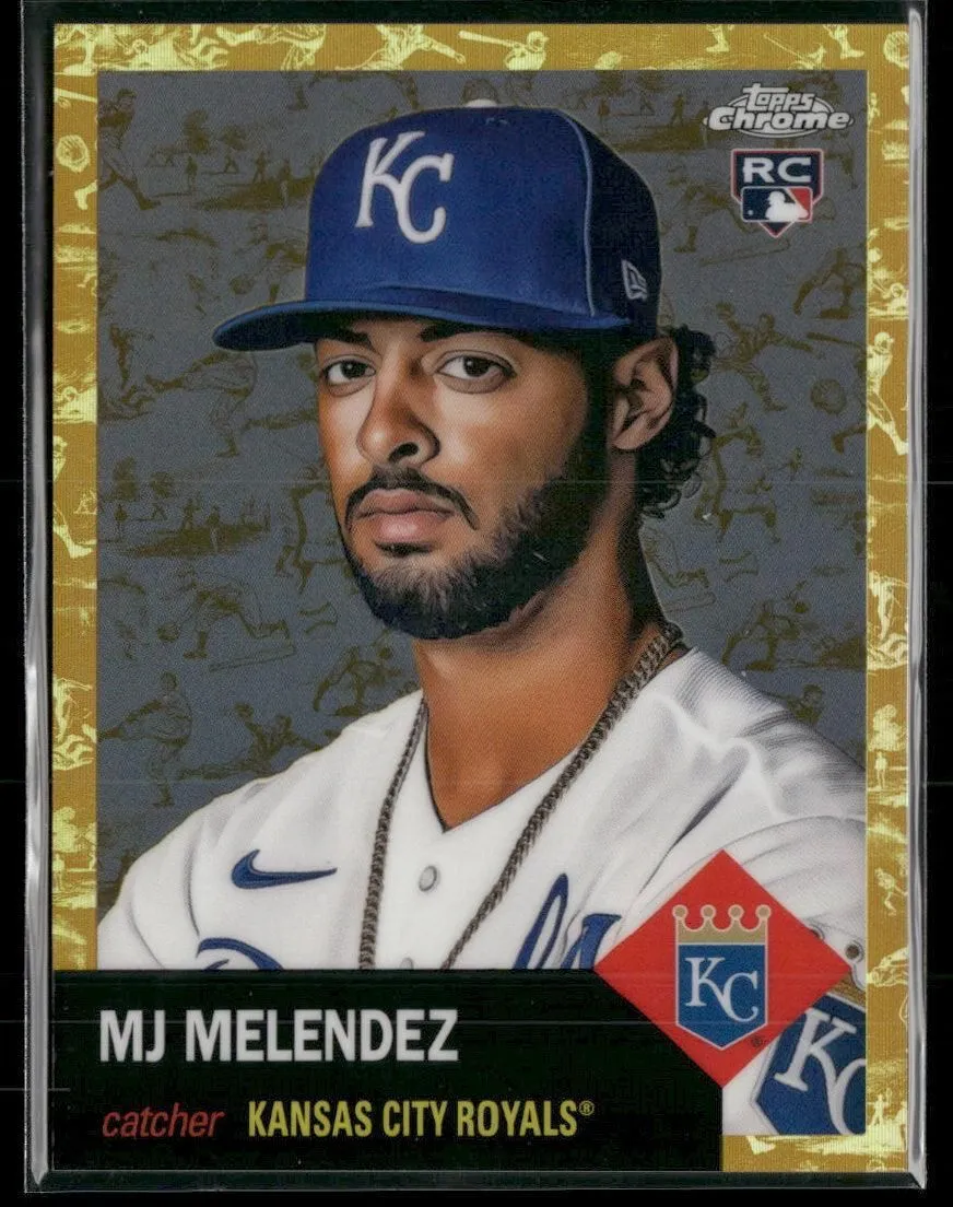 2022 Topps Platinum Anni Platinum Toile Cream/Gold Refractor MJ Melendez RC /50