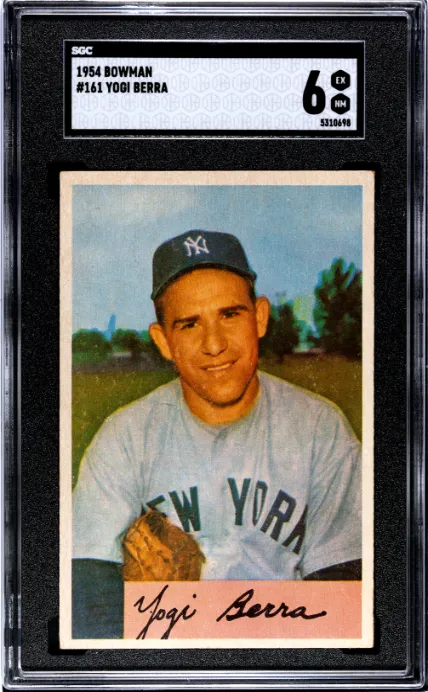 1954 Bowman #161 Yogi Berra SGC 6 SN 5310698 Centered!