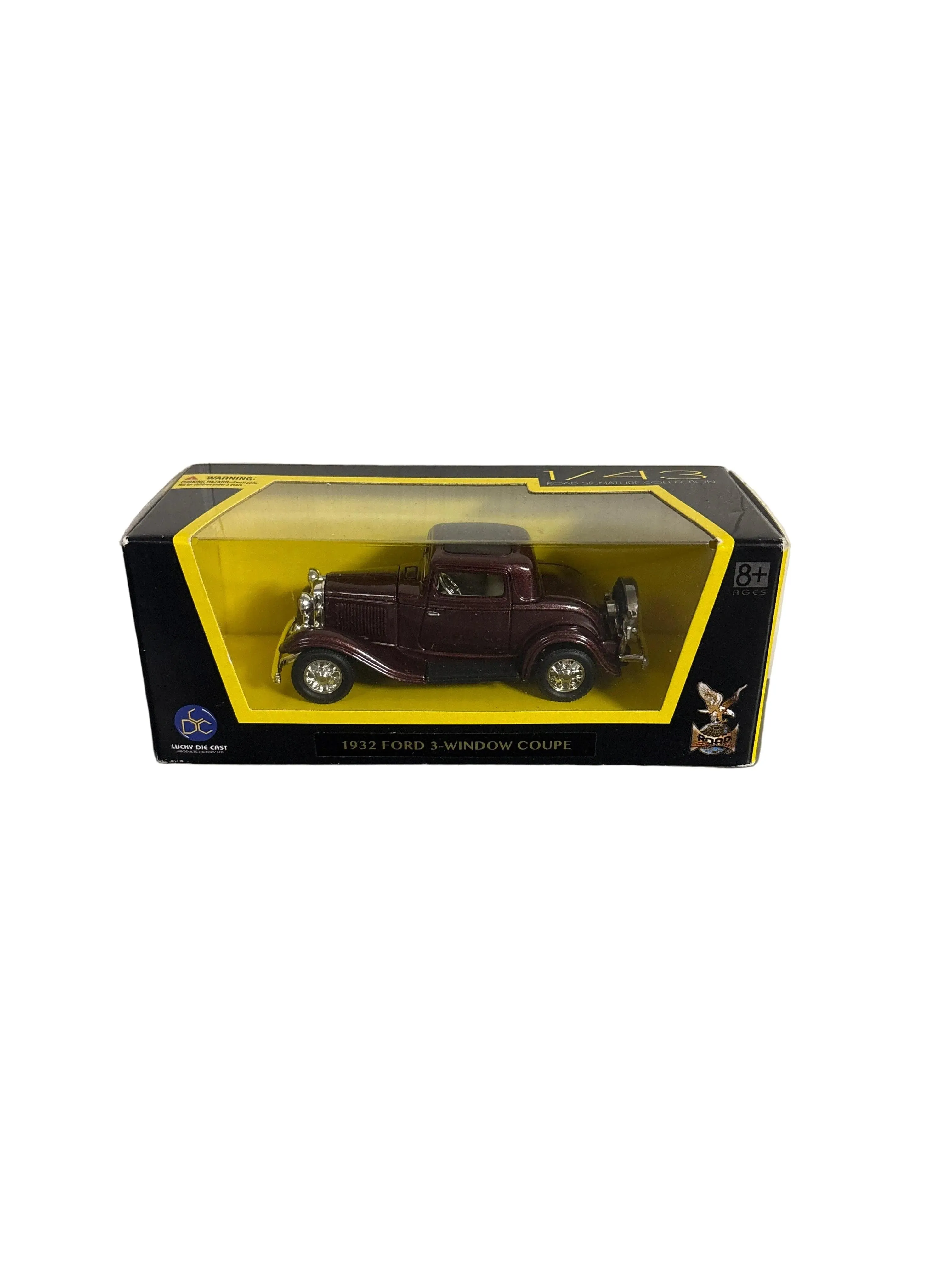 Road Signature 1932 Ford 3-Window Coupe Diecast burgundy