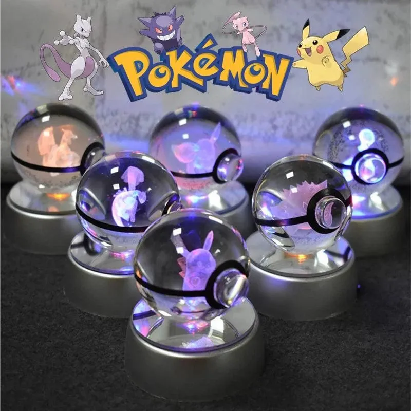 Pokemon Crystal Ball with Stand - 5 CM - 36 Styles