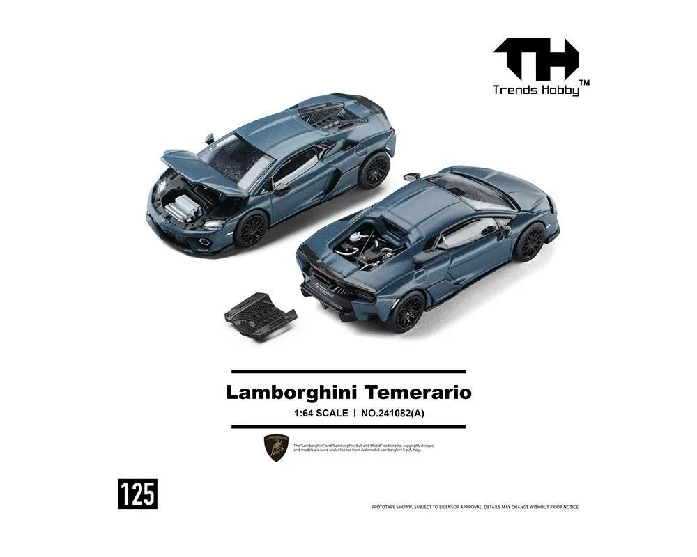 TRENDSHOBBY 1:64 Lamborghini Temerario – Matte Blue