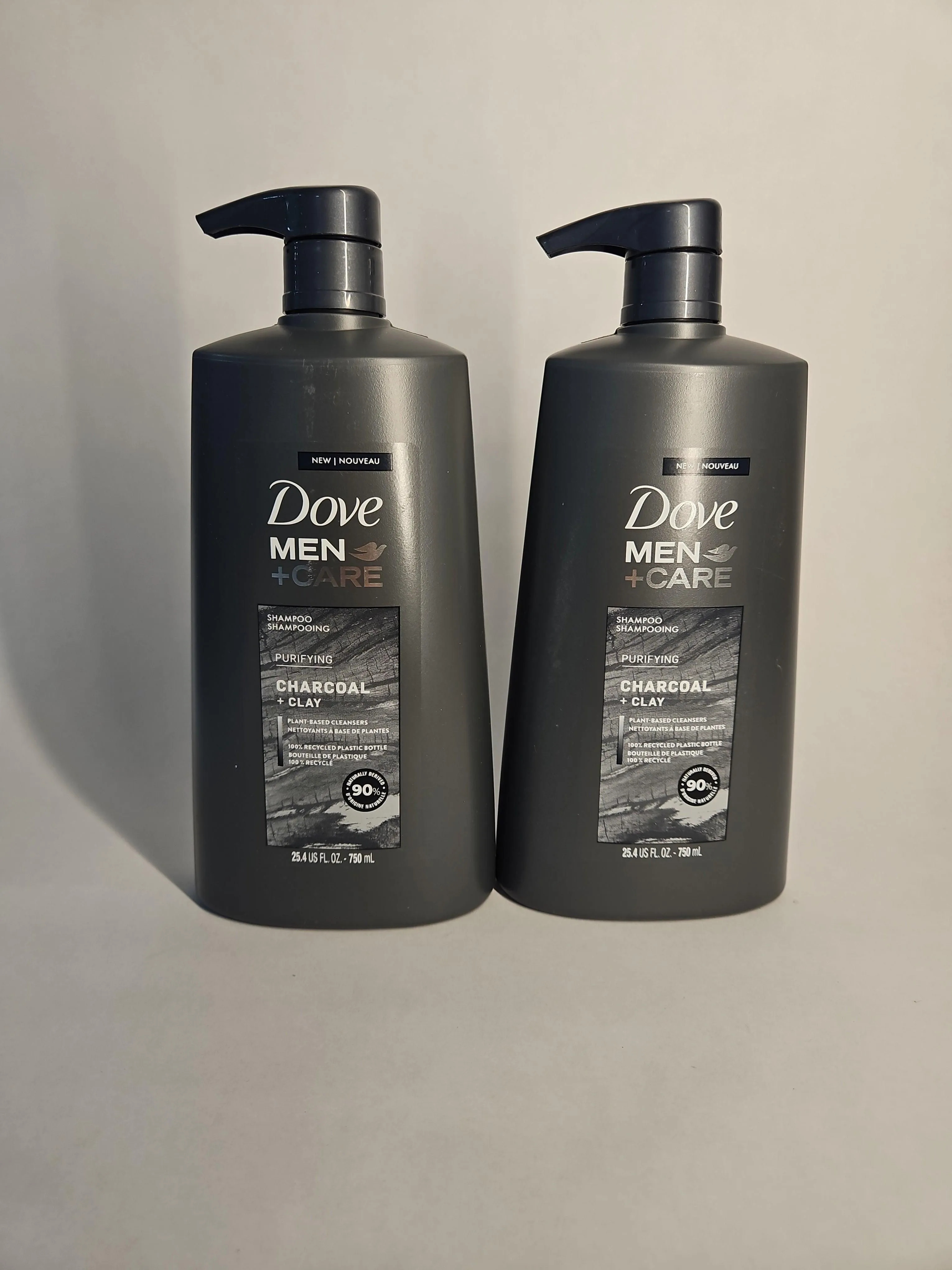 Dove Men+Care Purifying Charcoal + Clay Shampoo – 25.4 oz 2-Pack