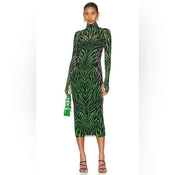 NWT AFRM Shailene Dress In Green - Green Zebra Xxs  Whatnot: Shop, Sell,  Connect